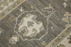 Turkish Oushak Runner  Rug Brown & Beige Floral Handwoven Wool Rug 2'7" X 17'9"