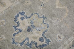 Turkish Oushak Runner Rug Gray Handwoven Wool Rug 3'10" X 13'6"