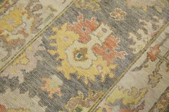 Turkish Oushak Runner Rug Handwoven Gray Multicolor Wool 3'1" x 10'6"