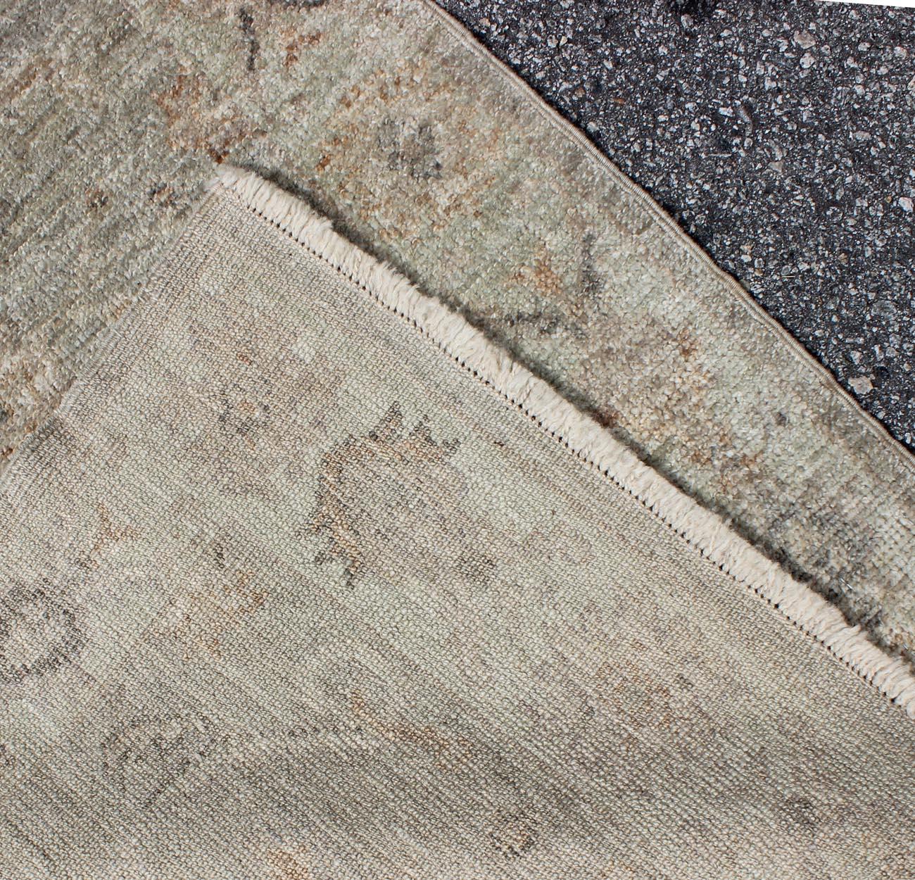 Turco Runner Oushak turco con lana d'angora di Keivan Woven Arts 2'7