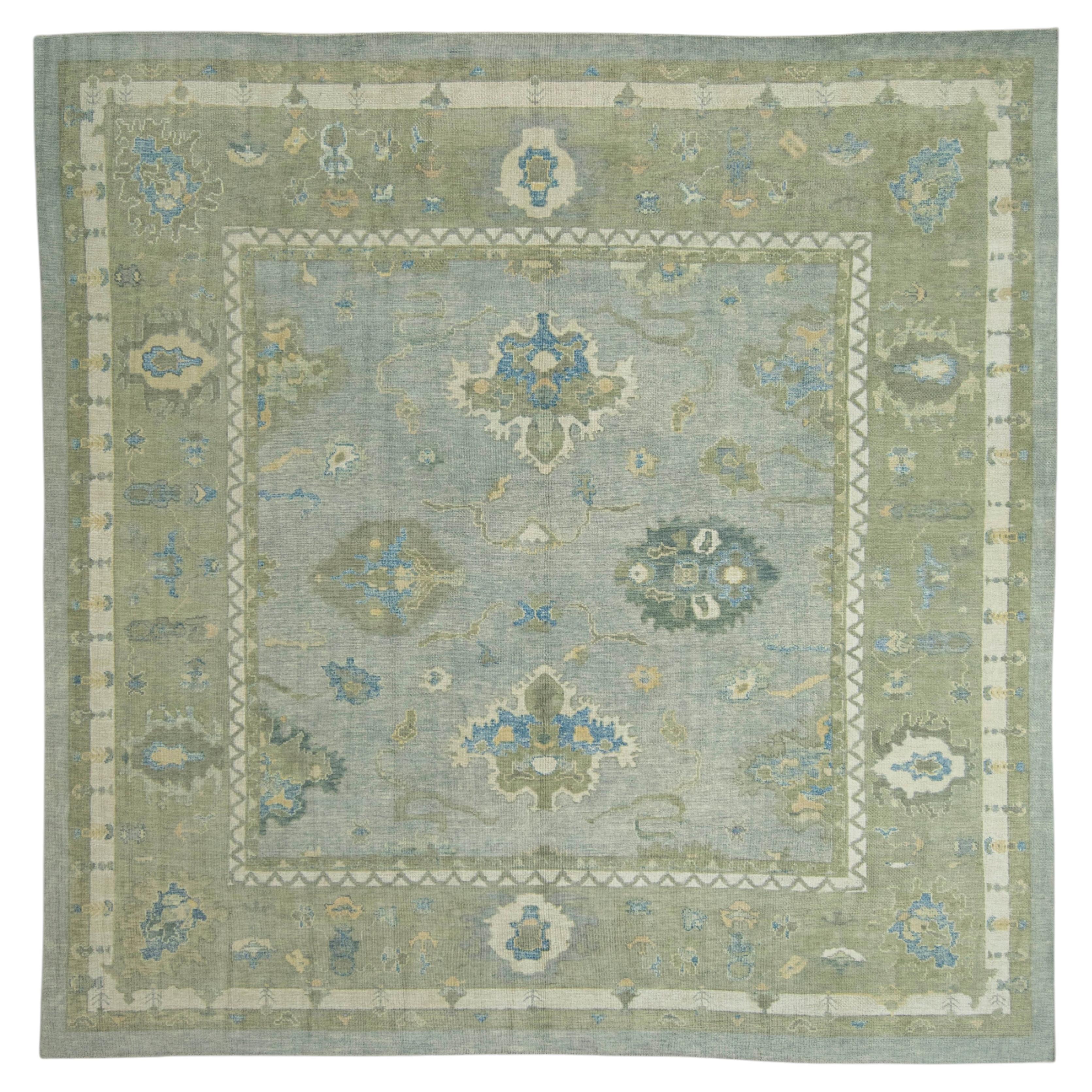 Turkish Oushak Square Rug 11'10" x 11'11" #18129 For Sale