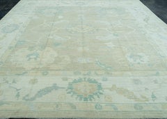 Türkischer Oushak-Teppich, quadratisch, 3,6 m x 4 m, Nr. 19281