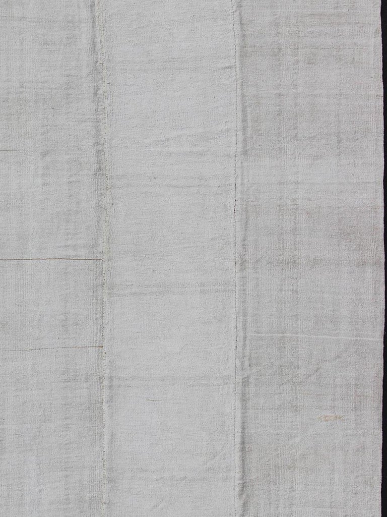 Turkish Paneled Kilim Vintage Rug in OffWhite For Sale at 1stDibs