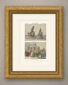 Turkish Penitents and Rites of Penance, Hand Colored Lithograph, 1842