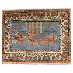 Antique Turkish Pictorial Rug
