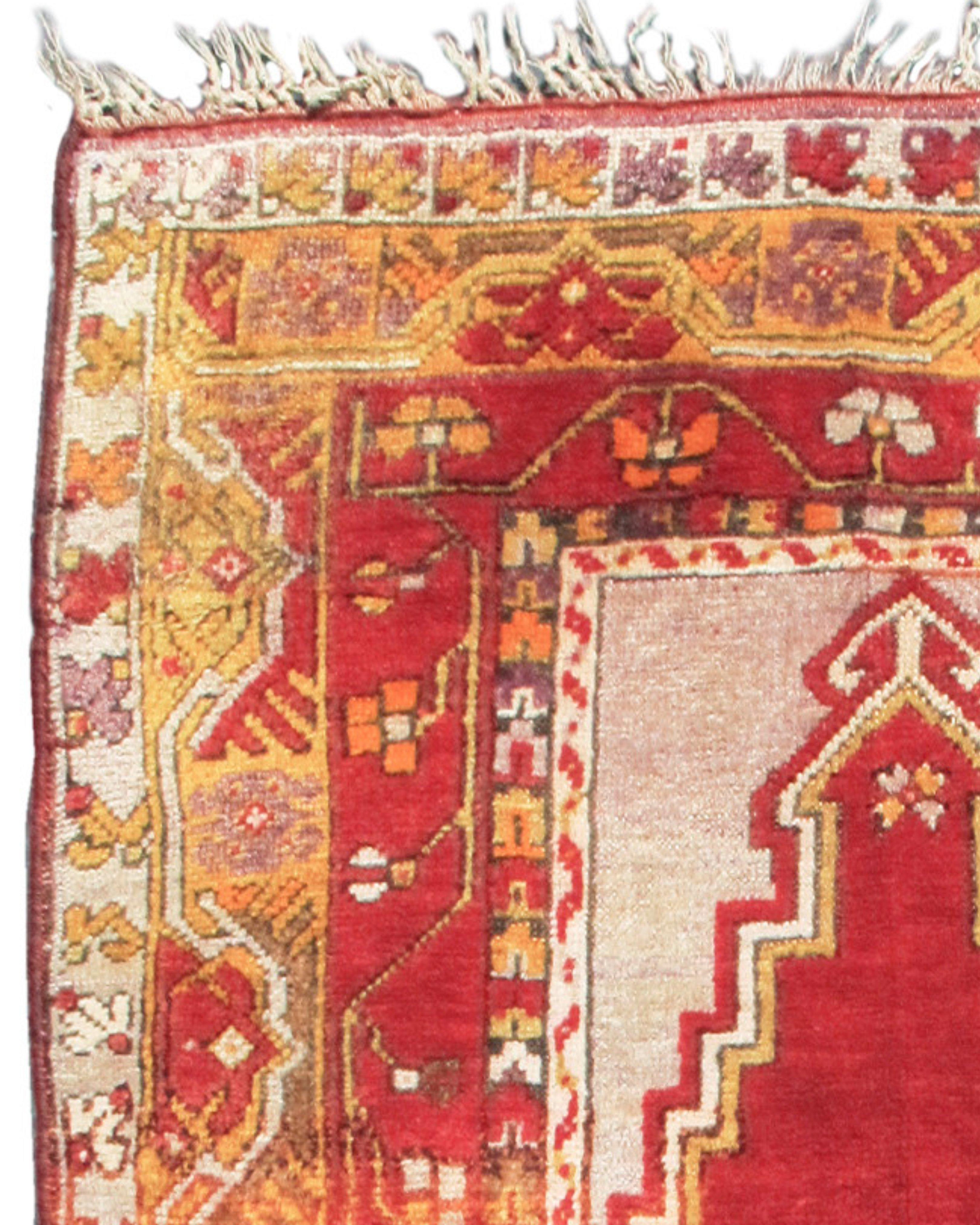 Hand-Knotted Turkish Prayer Rug, c. 1900 For Sale