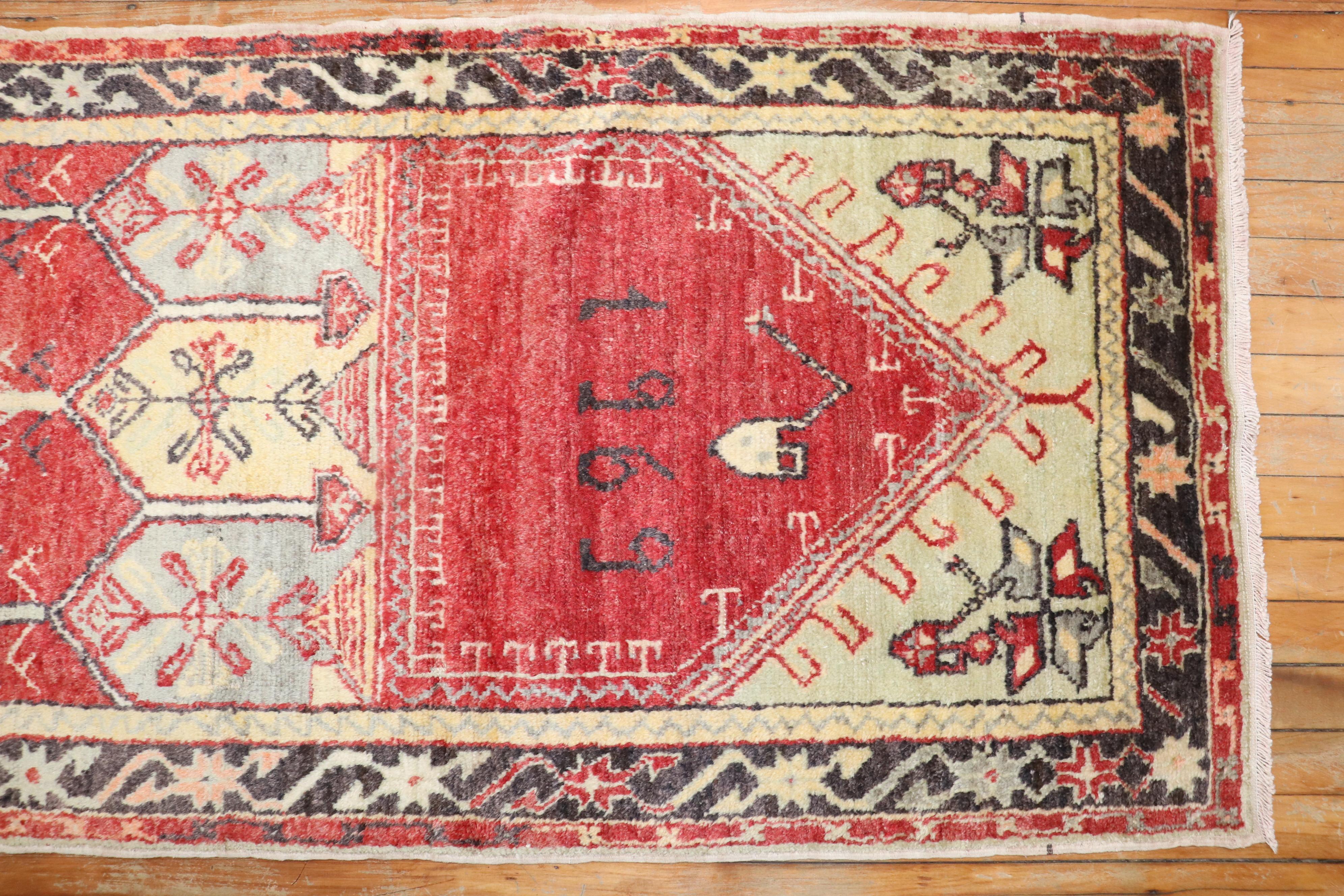Mid-20th Century Zabihi Collection Turkish Prayer Rug Dated 1969 For Sale