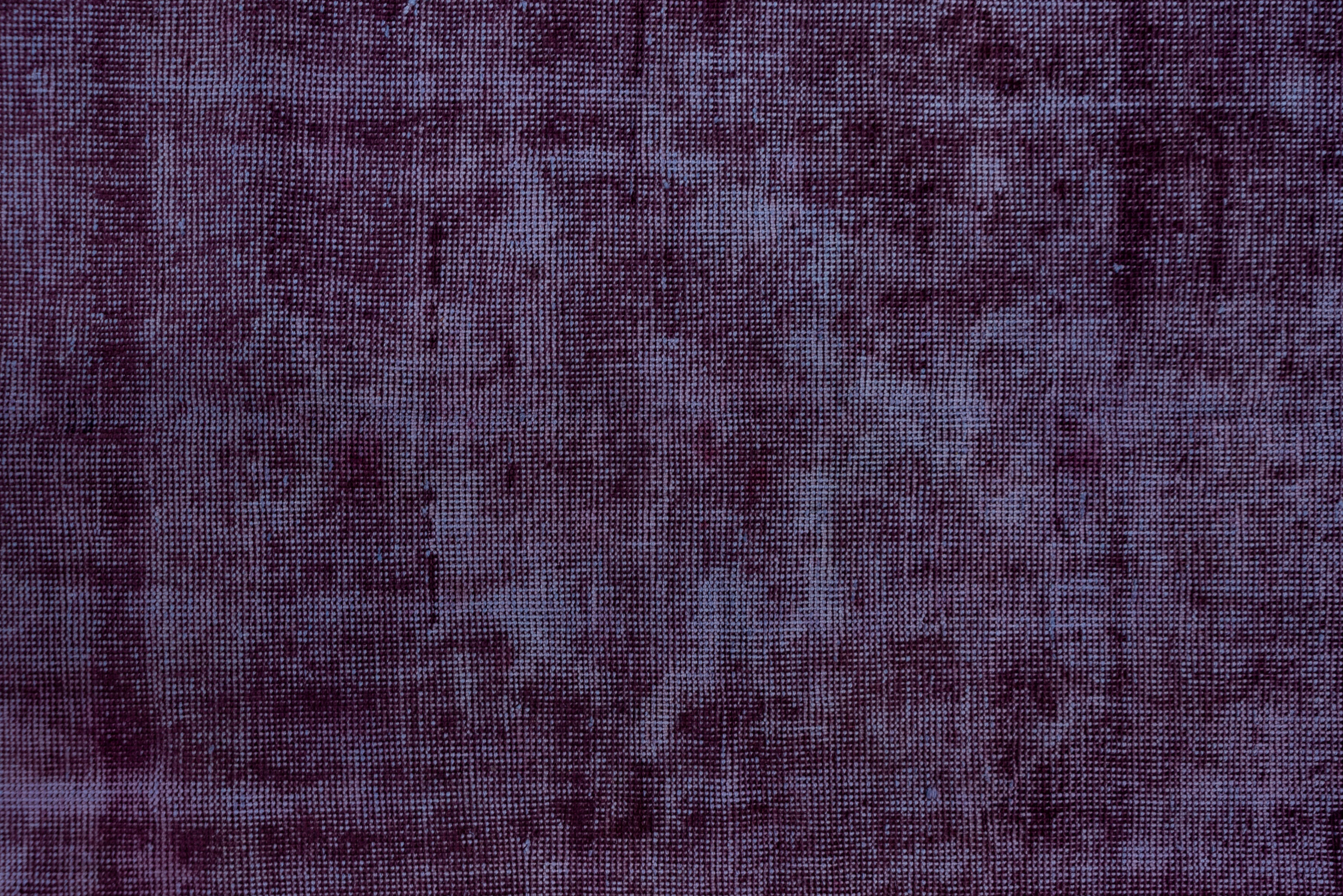 Turkish Purple Shabby Chic Wool Carpet 1950 For Sale 1