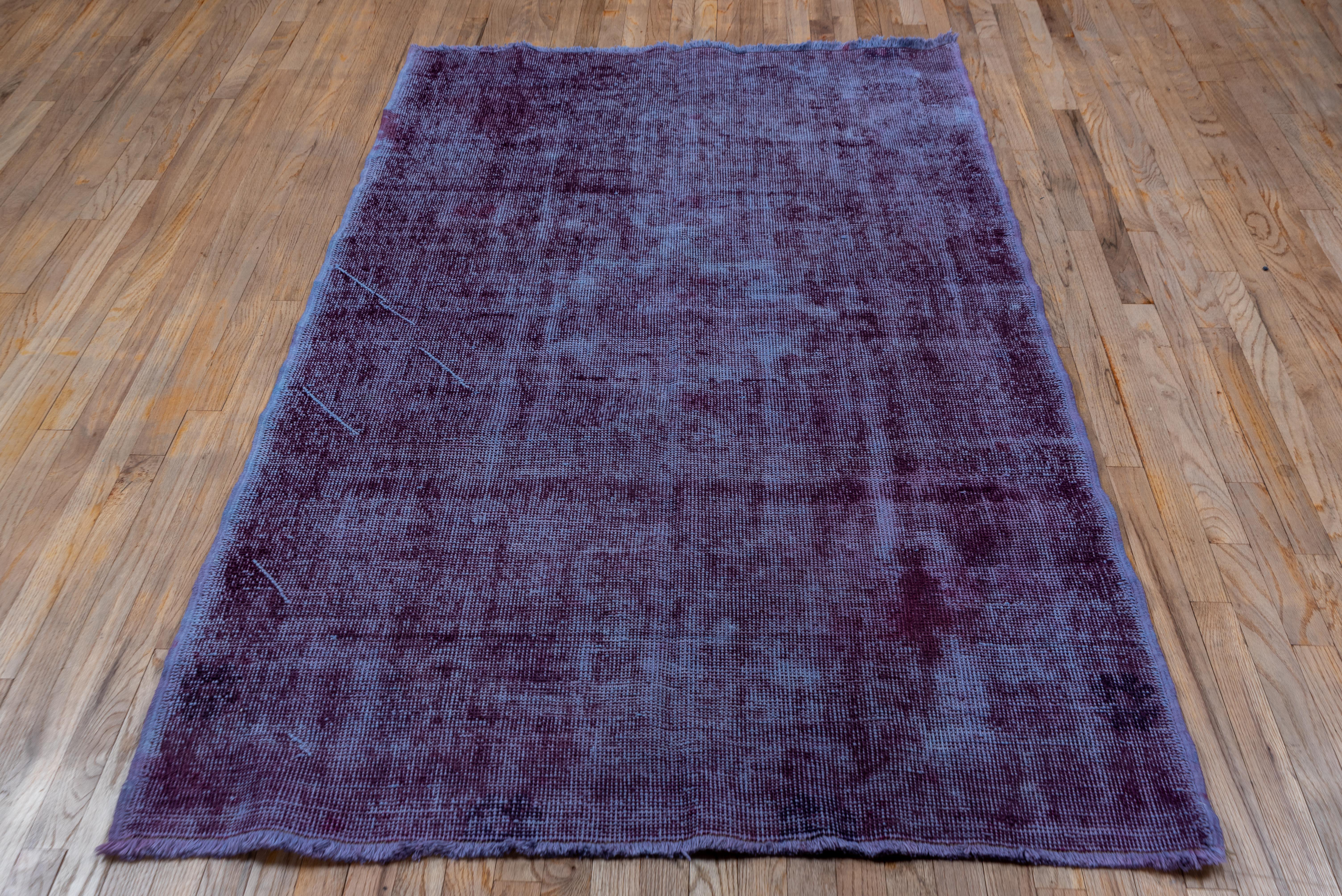 Turkish Purple Shabby Chic Wool Carpet 1950 For Sale 2