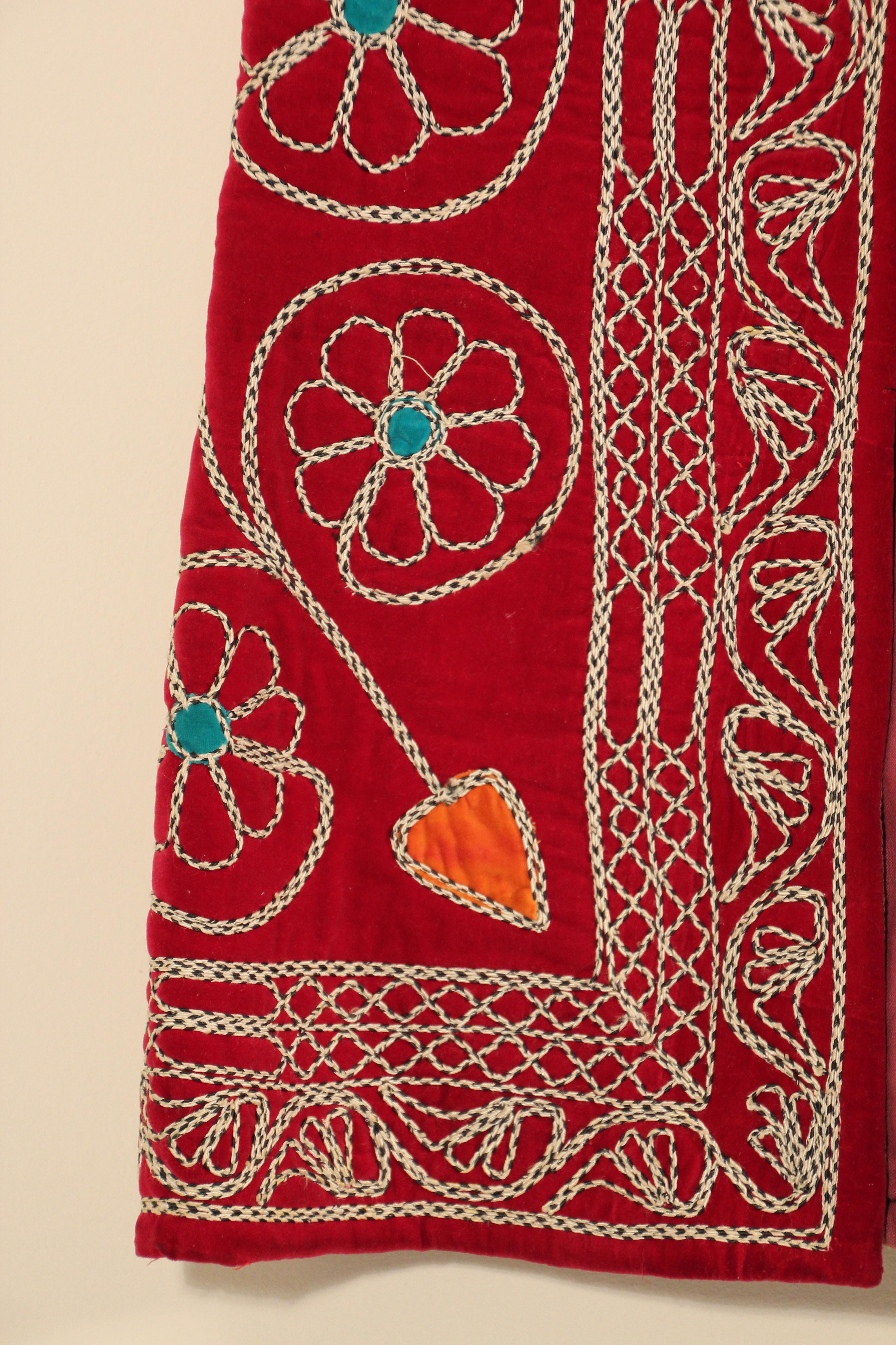 Turkish Vintage Red Ceremonial Folk Traditional Vest For Sale 4