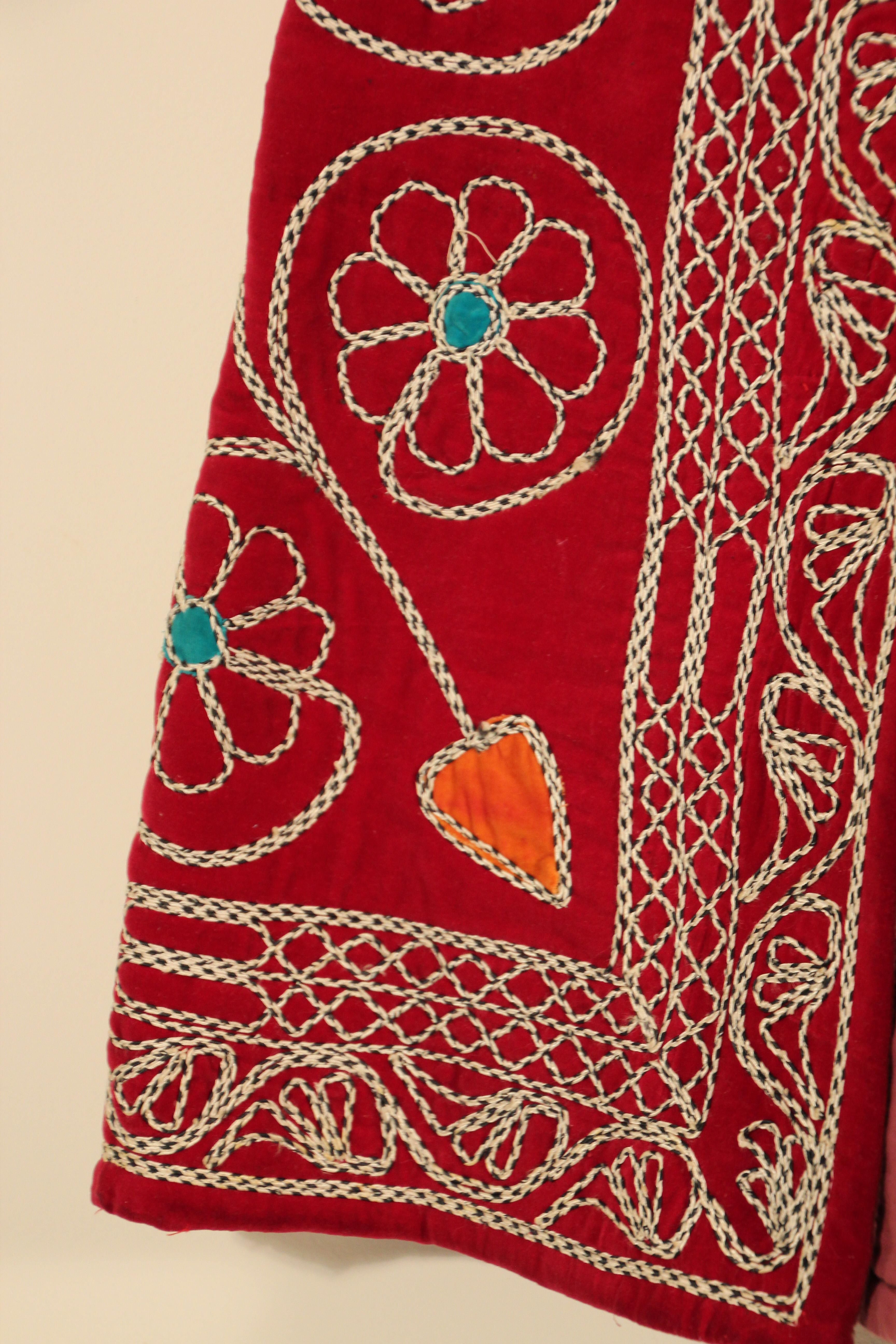 Turkish Vintage Red Ceremonial Folk Traditional Vest For Sale 5