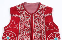 Turkish Vintage Red Ceremonial Folk Traditional Vest