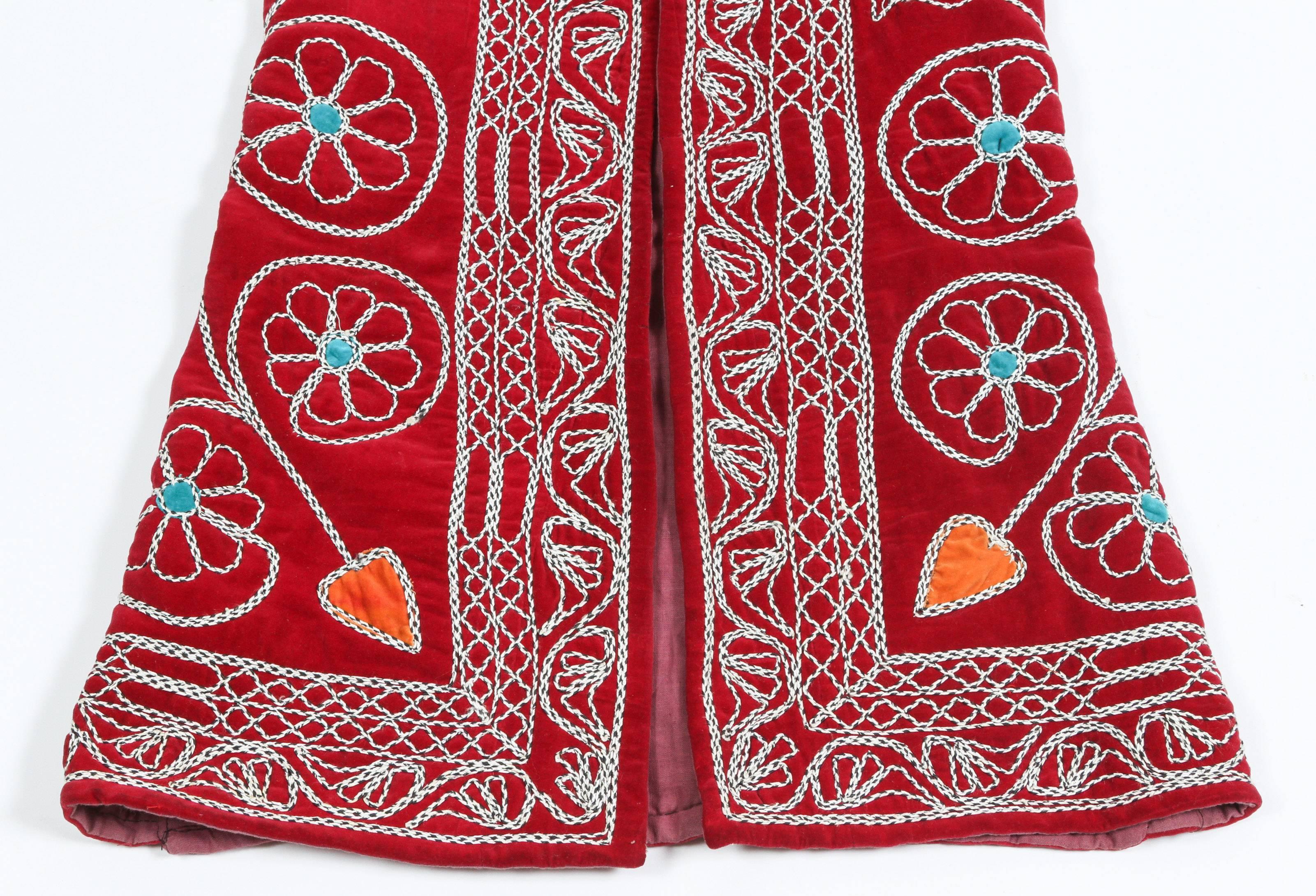 Türkische rote zeremonielle traditionelle Vintage-Weste (Rot) im Angebot