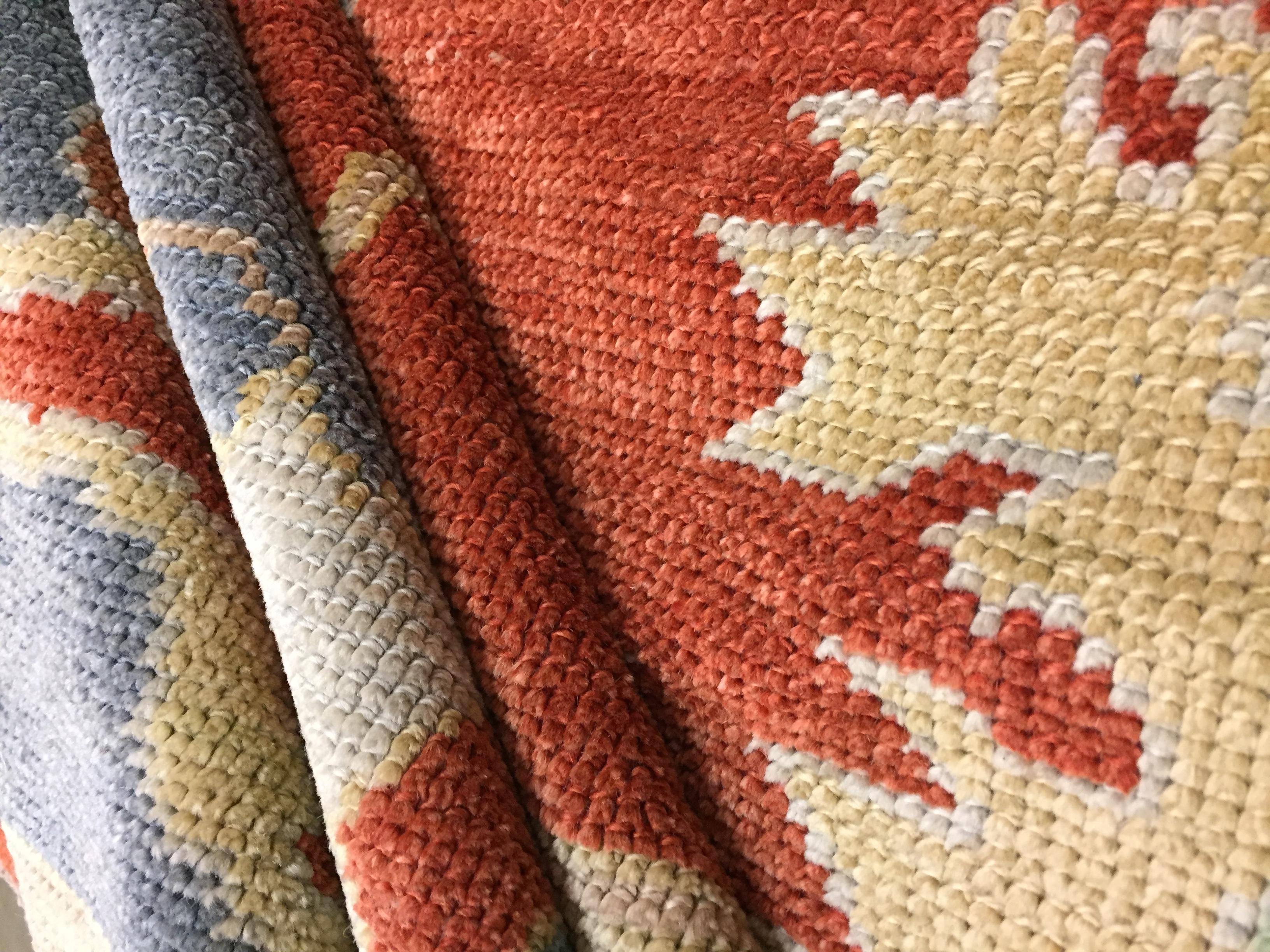 Türkischer roter Oushak-Teppich, 12'10 x 16'1 im Angebot 4