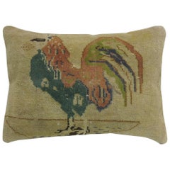 Turkish Rooster Rug Pillow