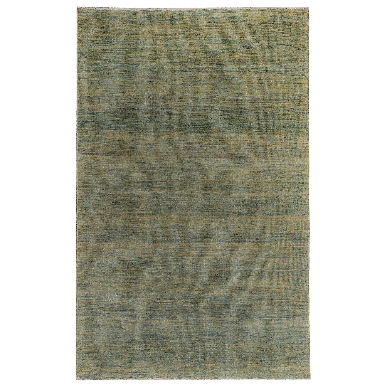 Turkish Rug Sultanabad Style with Gray and Green Botanical Details on ...