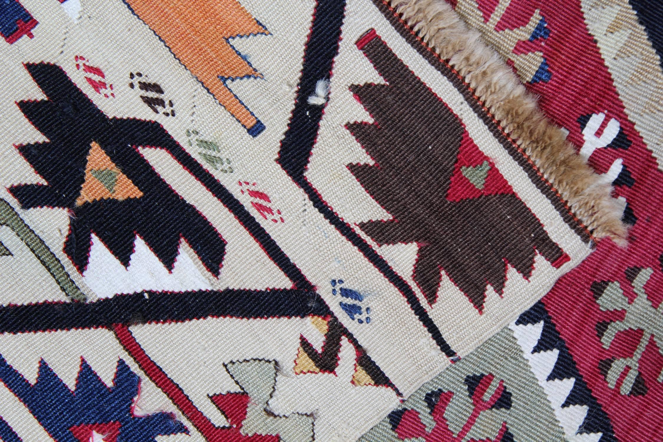 Needlework Turkish Runner Kilim Rugs, Antique Rug, Handmade Carpet Oriental Rugs For Sale