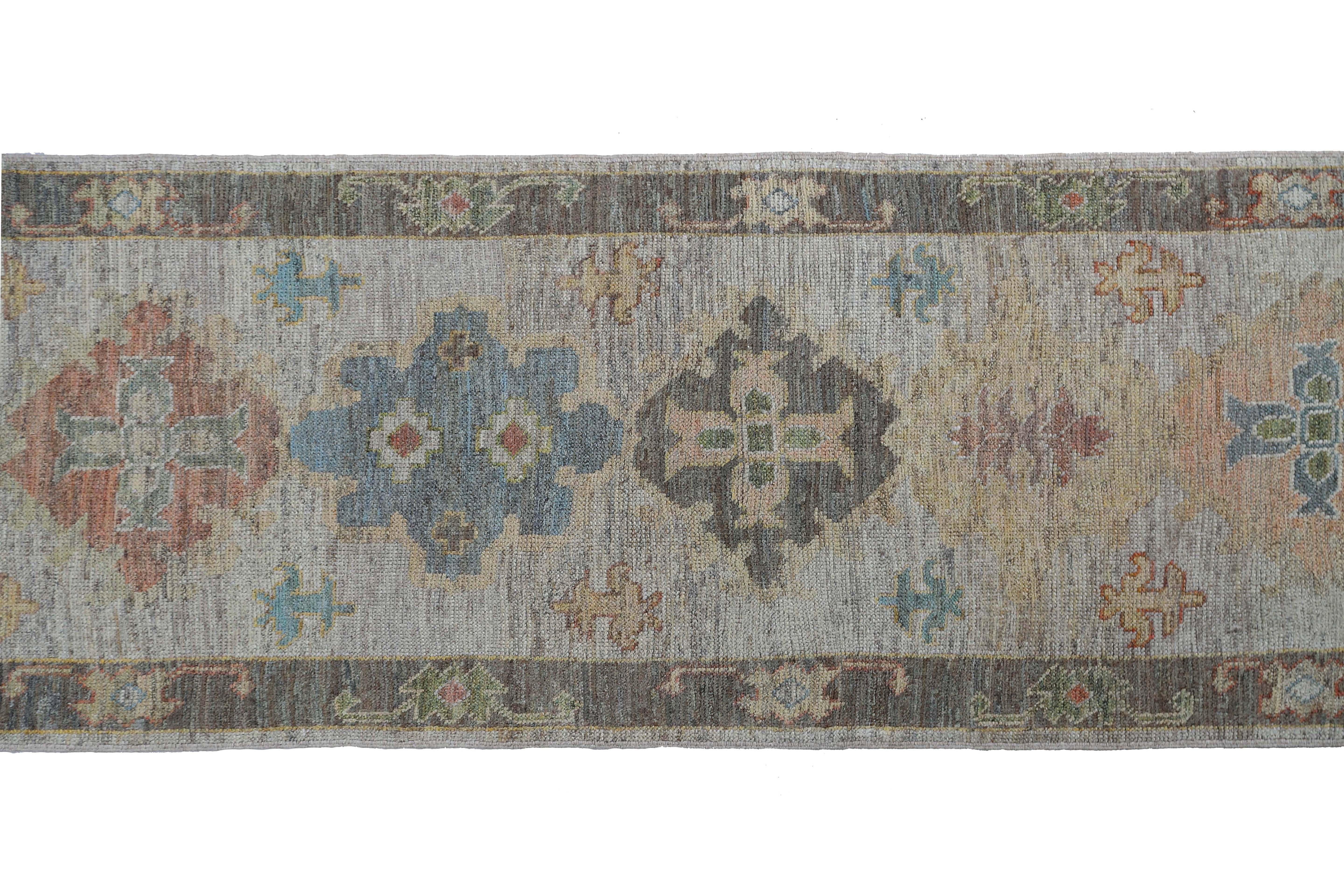 Afghanistan Oushak-Läufer Oushak Circa 1990 - Wolle Elfenbein Design - 95437 im Angebot 1