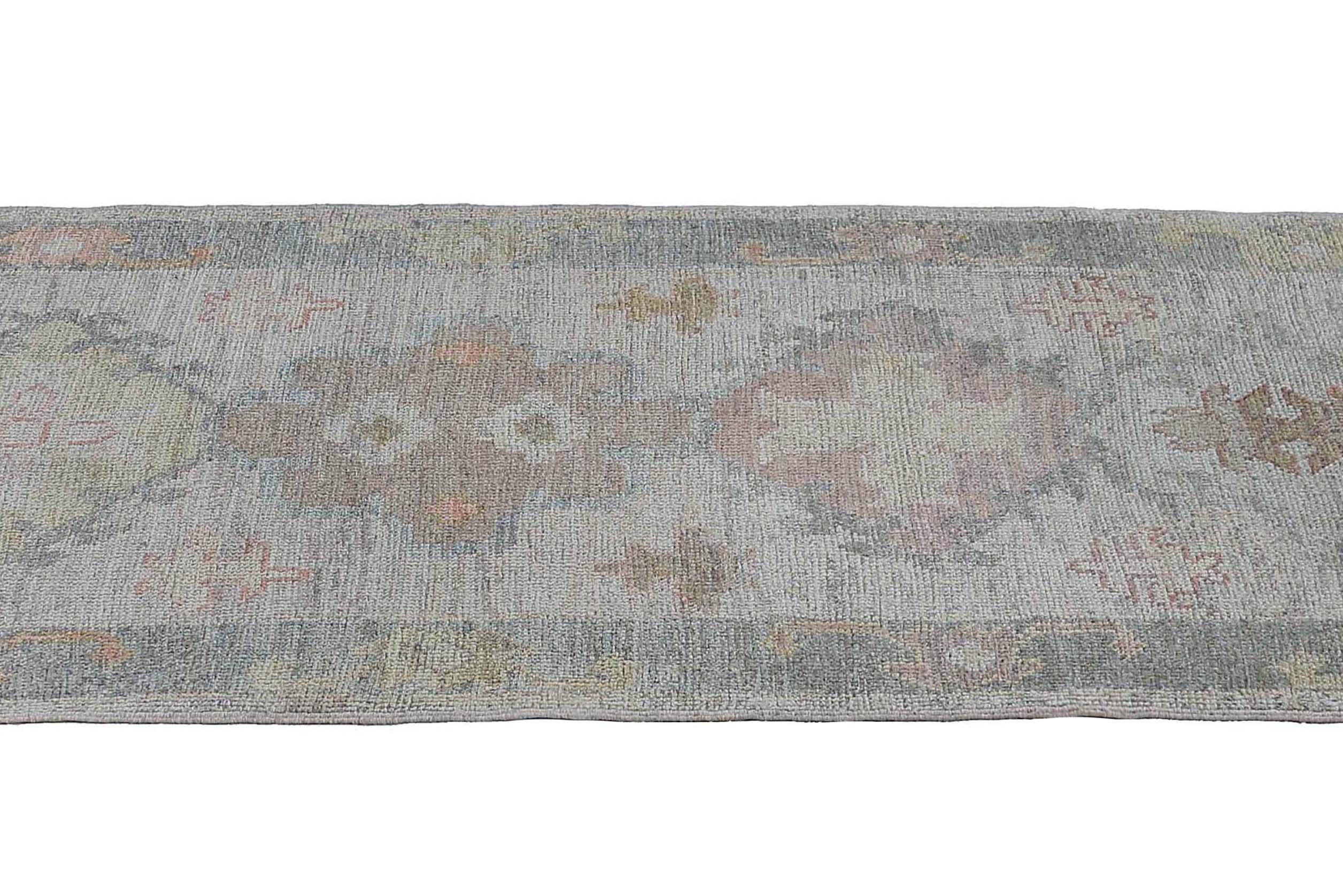 Tapis de course Afghanistan Oushak Circa 1990 - Laine Design/One - 95454 en vente 3