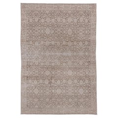 Retro Turkish Shabby Chic Rug 1960