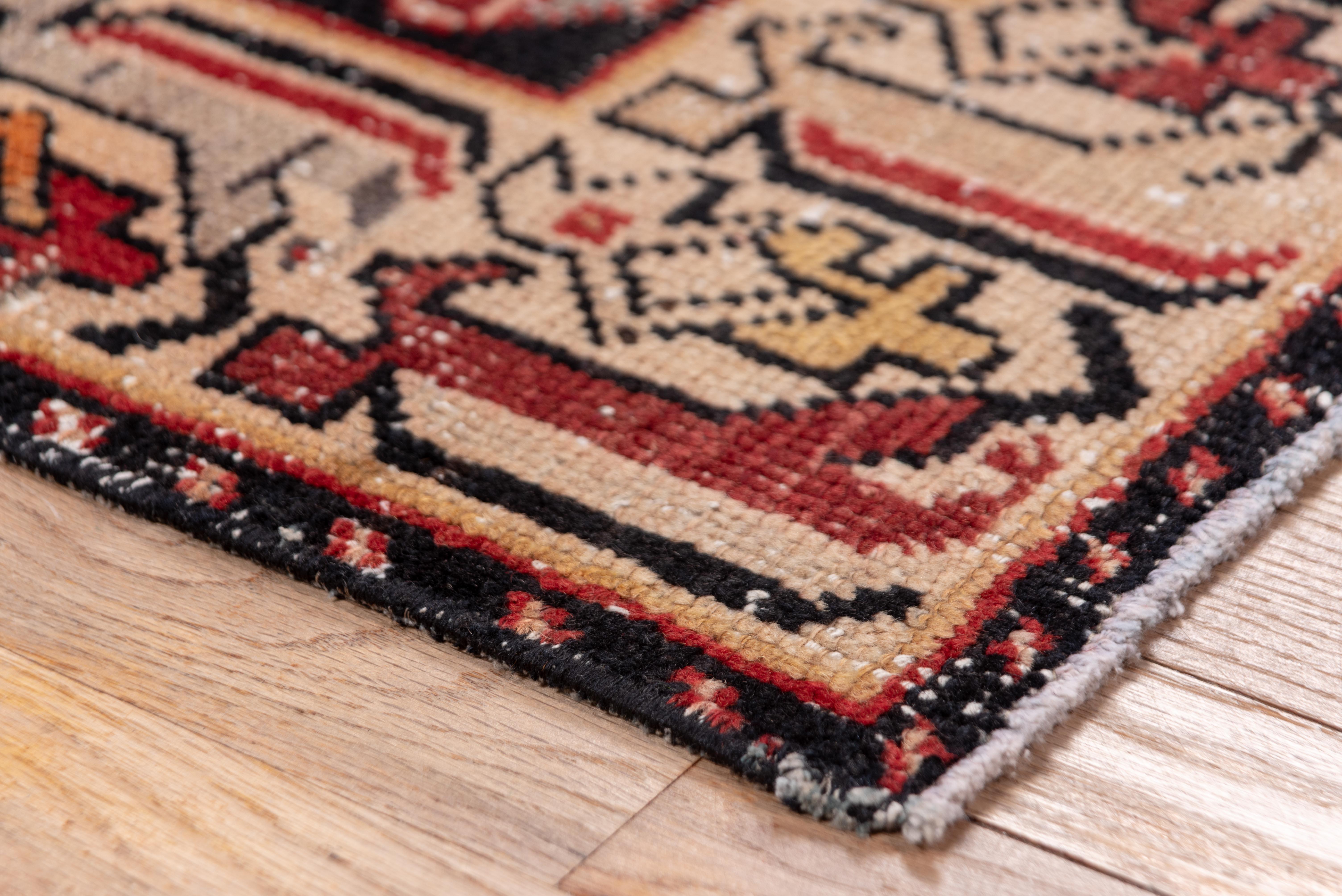 Turkish Shabby Chic Rug 1960 Persian Influence In Good Condition For Sale In New York, NY