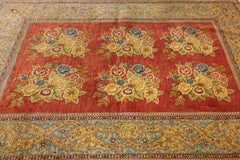 Turkish Hereke Rug Silk & Metal Signed