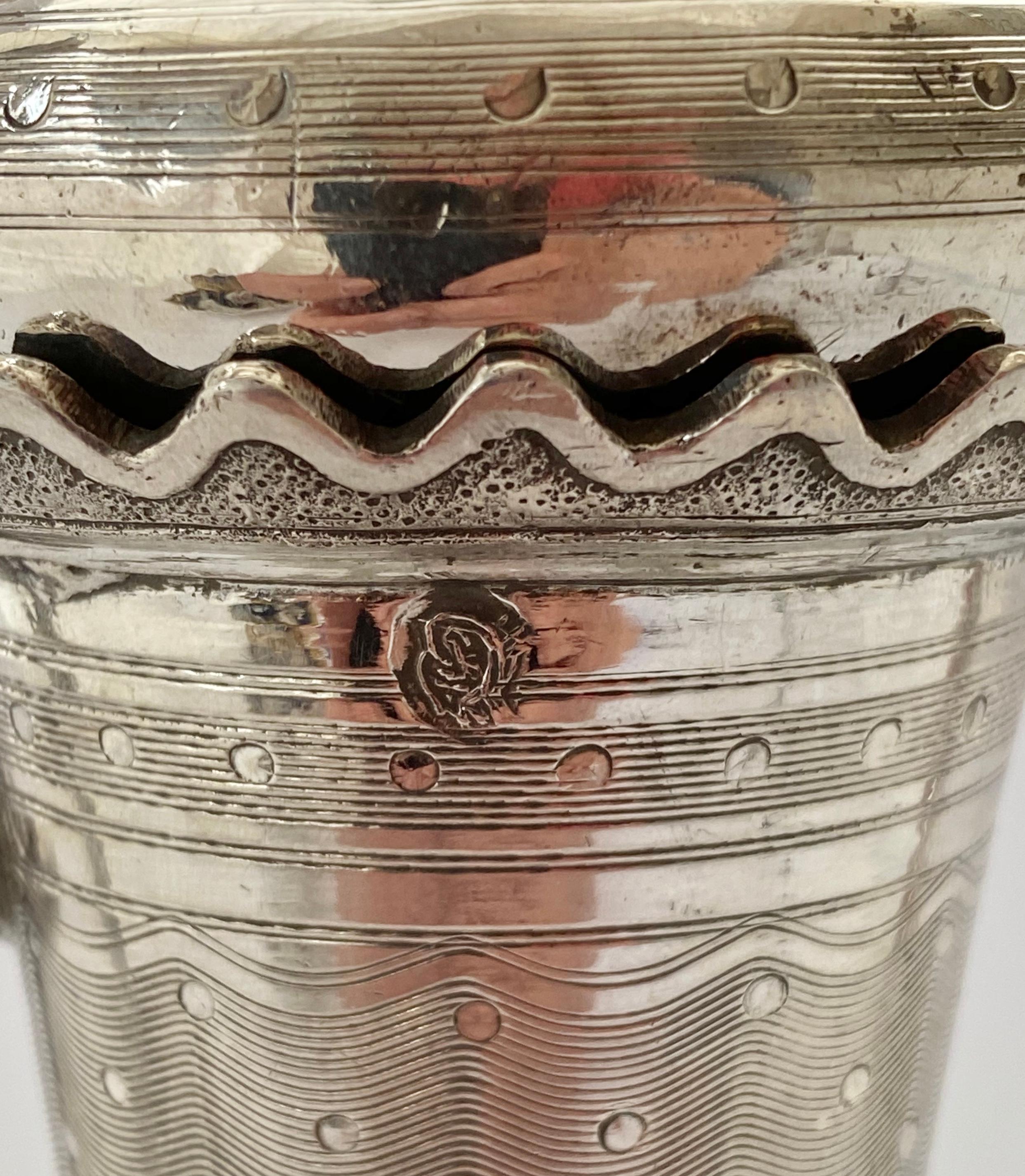 Late 19th Century Turkish Silver Ewer and Cover, Tourgha Mark, Islamic Market, 19th Century
