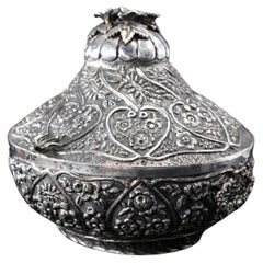 Vintage Turkish Silver Wedding Box