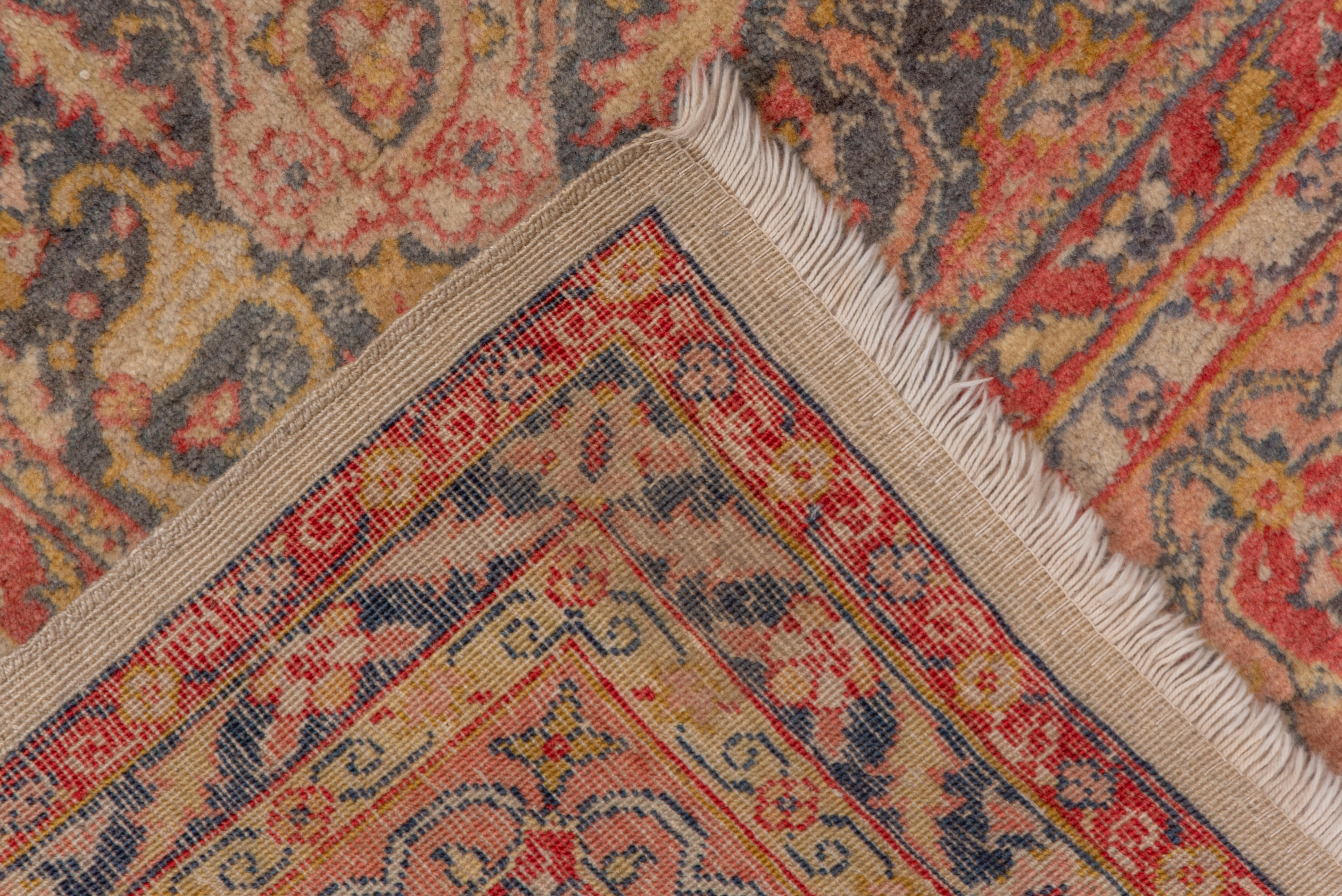 Hand-Knotted Turkish Sivas in Orange Tans and Shades of Light Brown For Sale