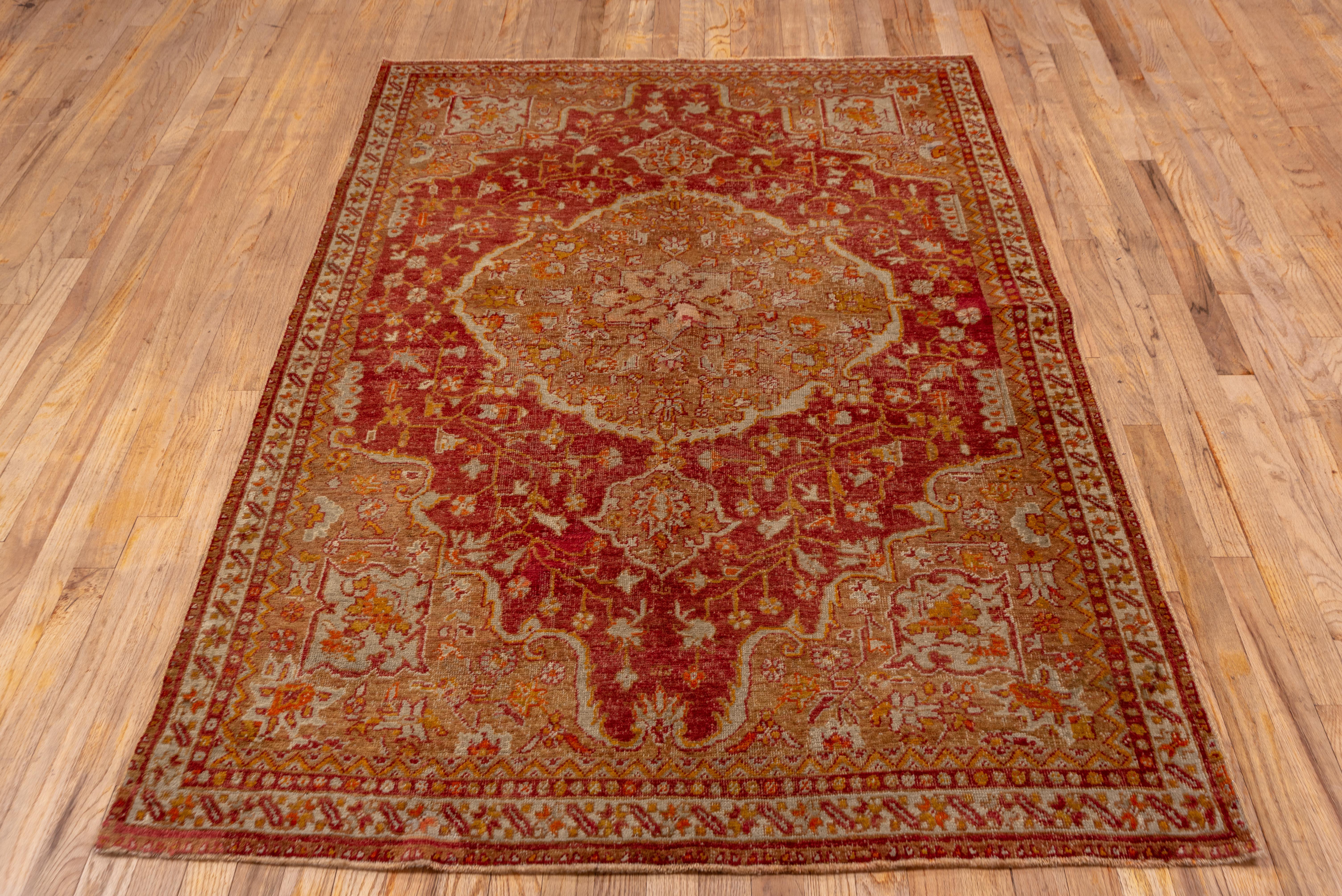Turkish Sivas in Sandstorm Red with Central Medallion For Sale 2