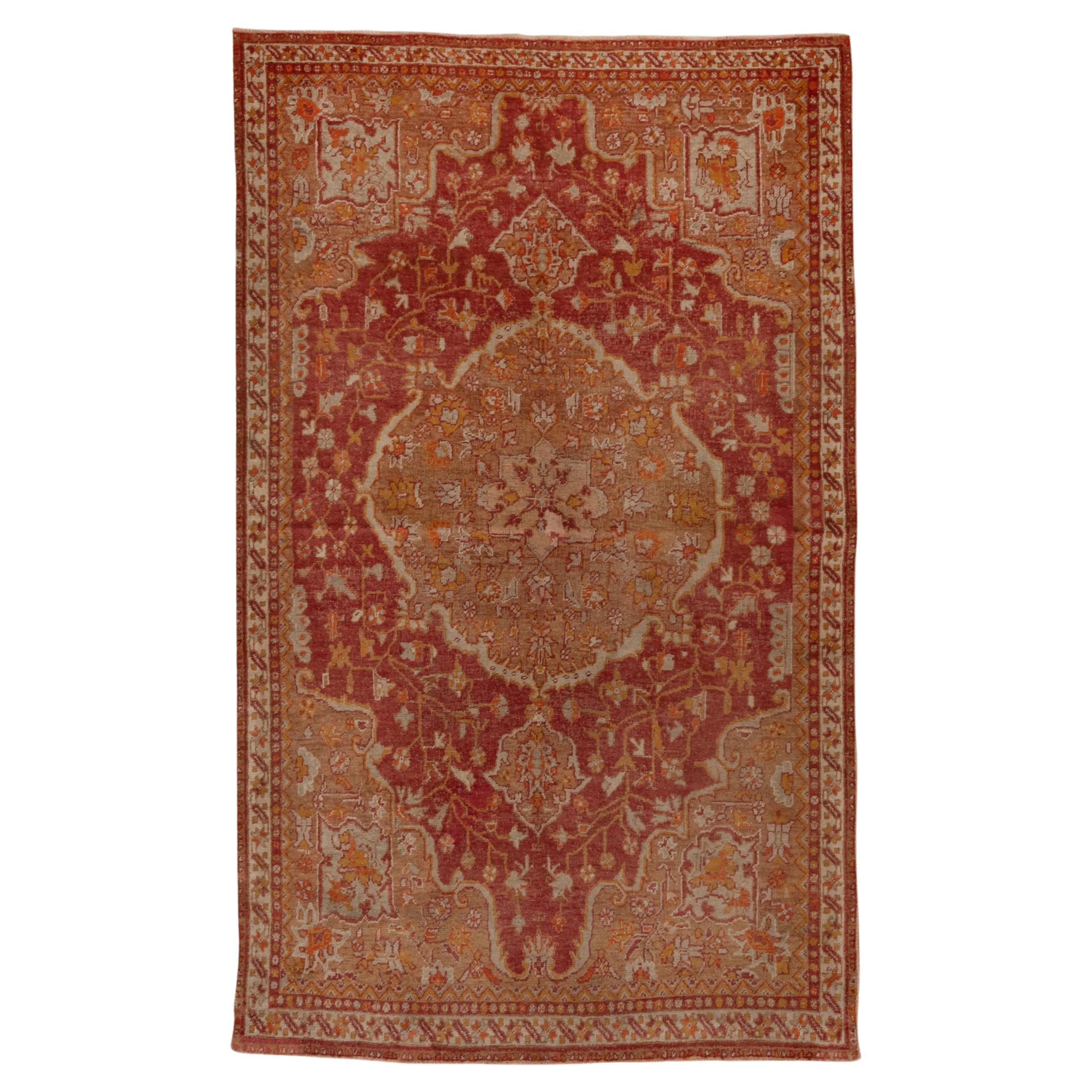 Turkish Sivas in Sandstorm Red with Central Medallion For Sale