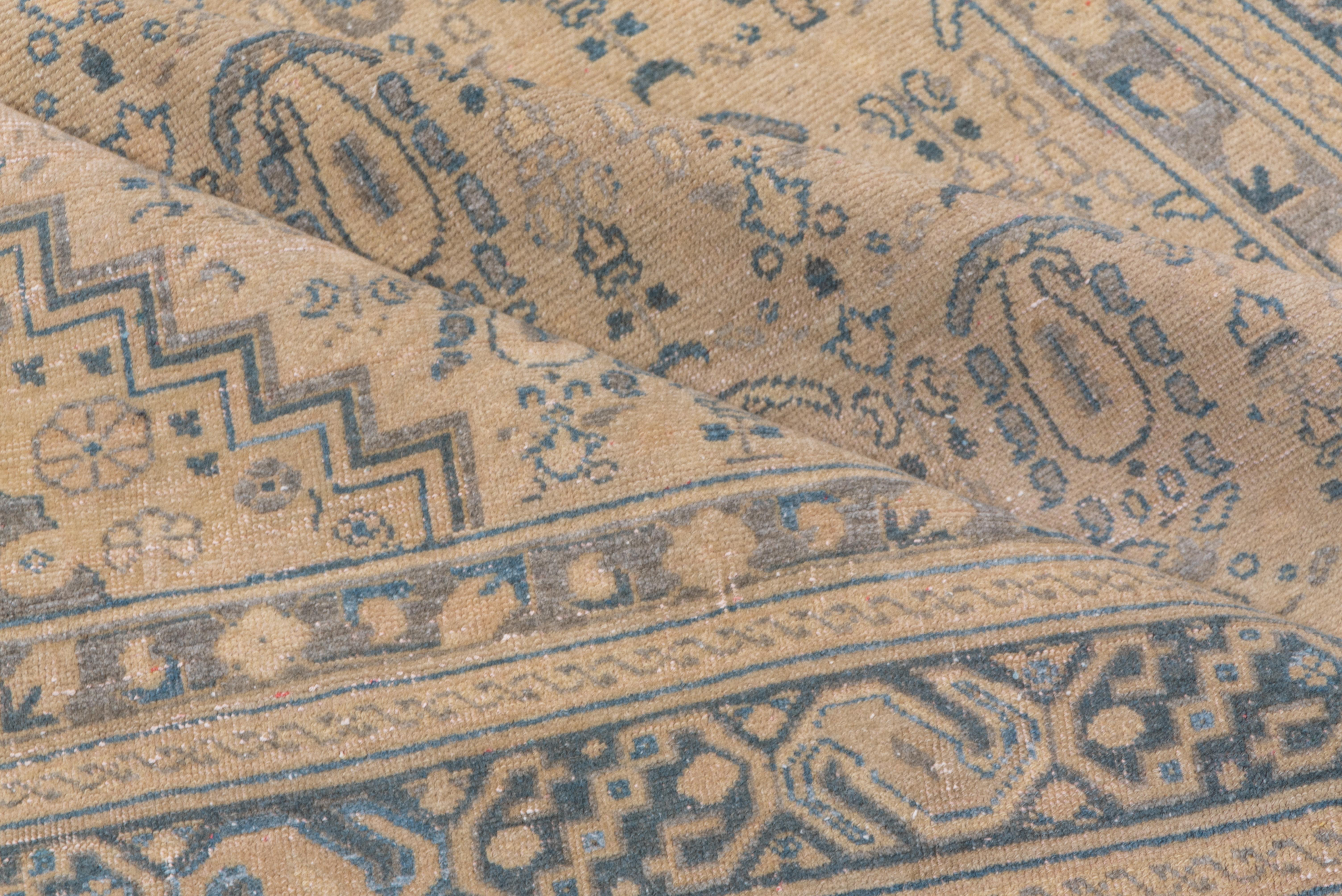 Turkish Sivas Rug with Blue Tones In Good Condition For Sale In New York, NY