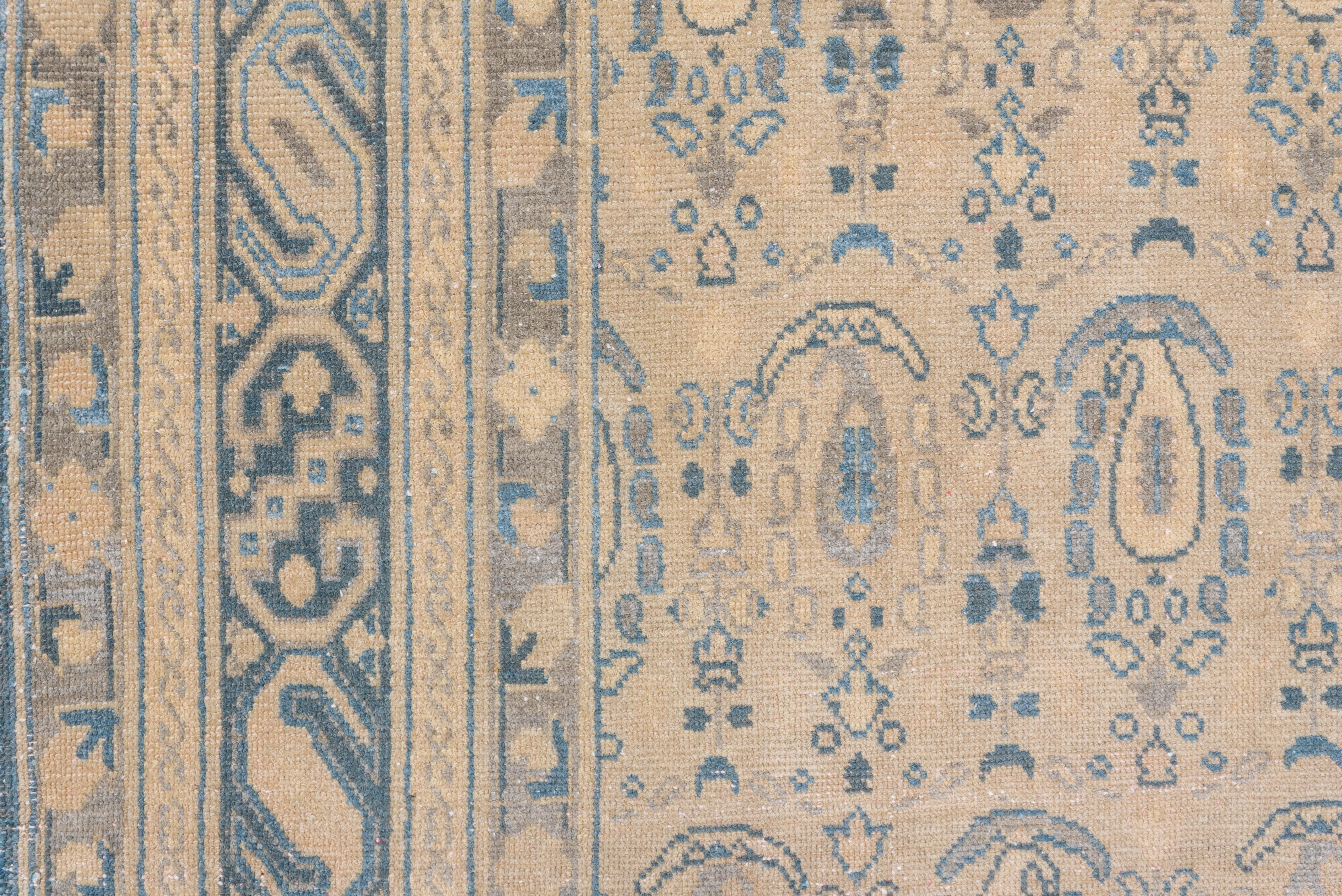 Wool Turkish Sivas Rug with Blue Tones For Sale