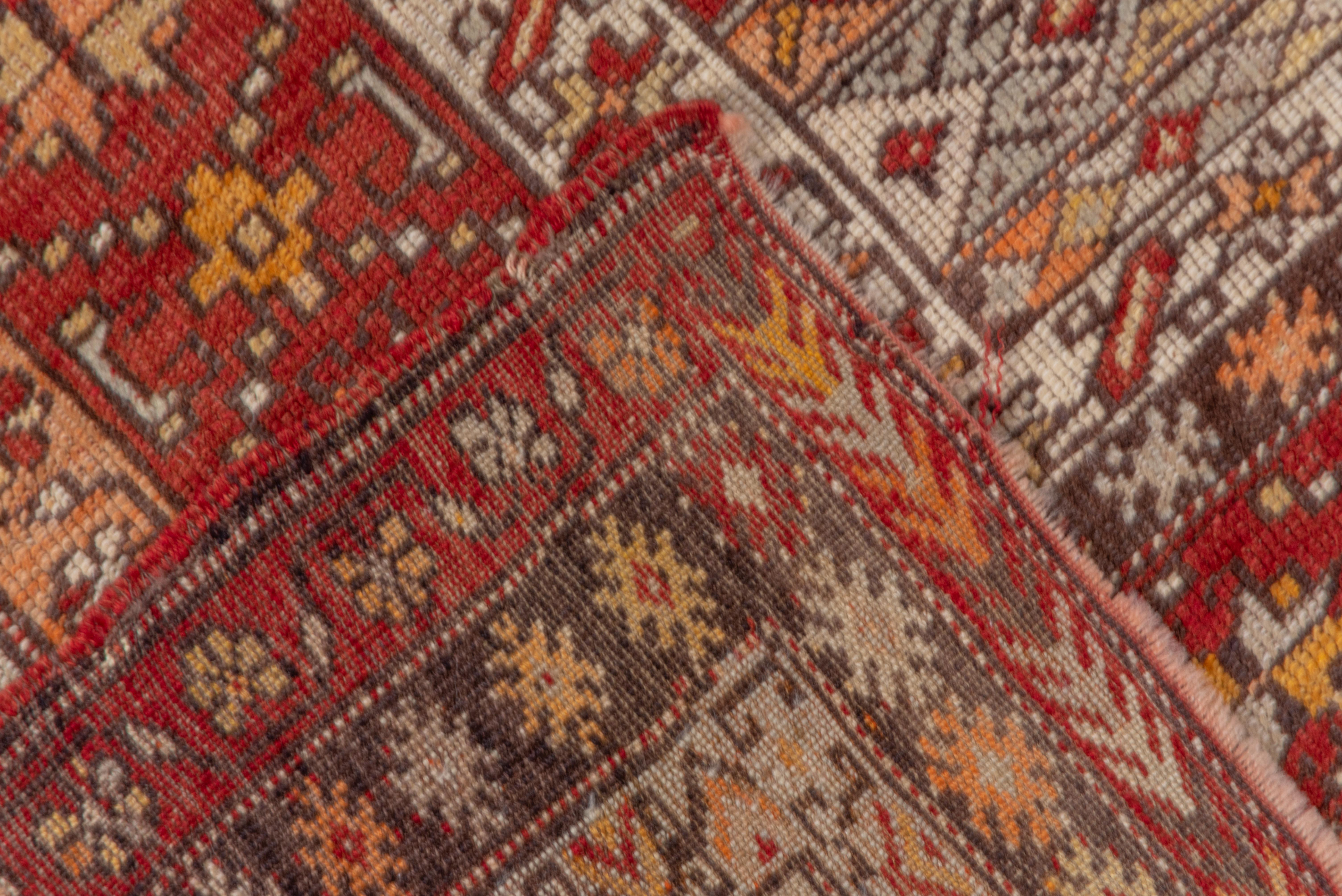 Turkish Sivas with Red Family Colors in Geometric Pattern In Good Condition For Sale In New York, NY
