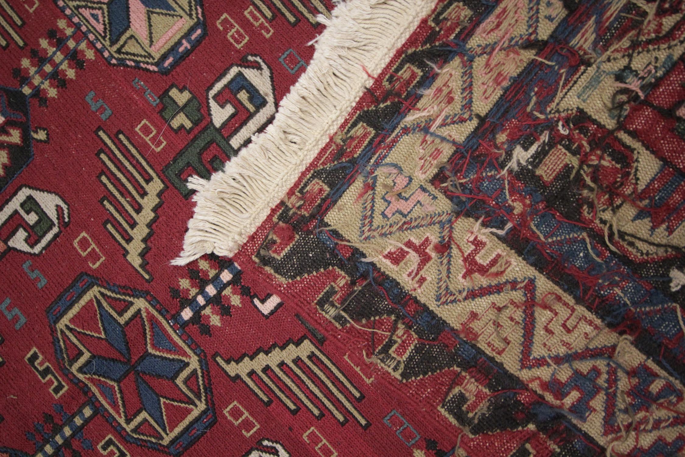 Alfombra turca Soumakh Alfombra tejida a mano de trama plana Kilim Rug en Excelente estado para la venta en Wembley, GB