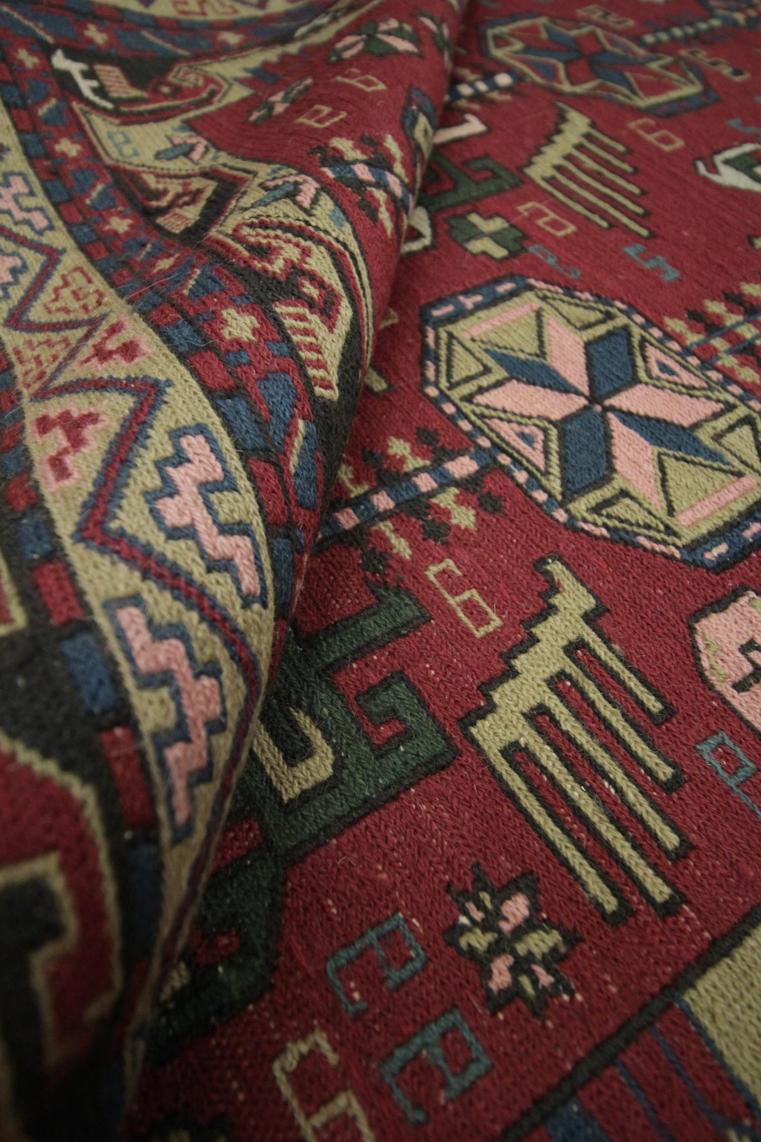Turkish Soumakh Rug Handwoven Flat Weave Carpet Kilim Rug For Sale 1