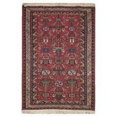 Turkish Soumakh Rug Handwoven Flat Weave Carpet Kilim Rug