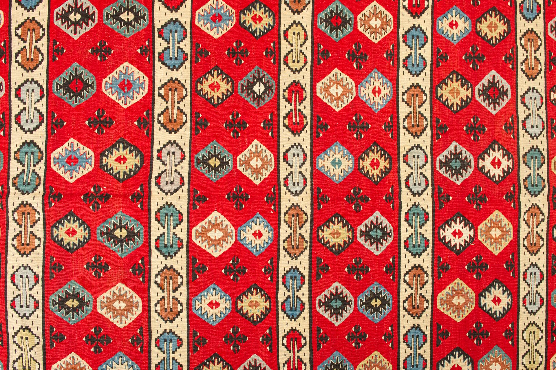 Laine Grand carré turc  Kilim en vente