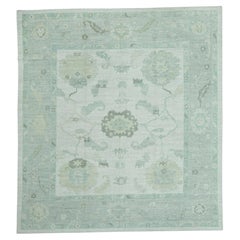 Türkischer Oushak-Teppich im quadratischen Format, 3,12 m x 3,38 m, Nr. 19384