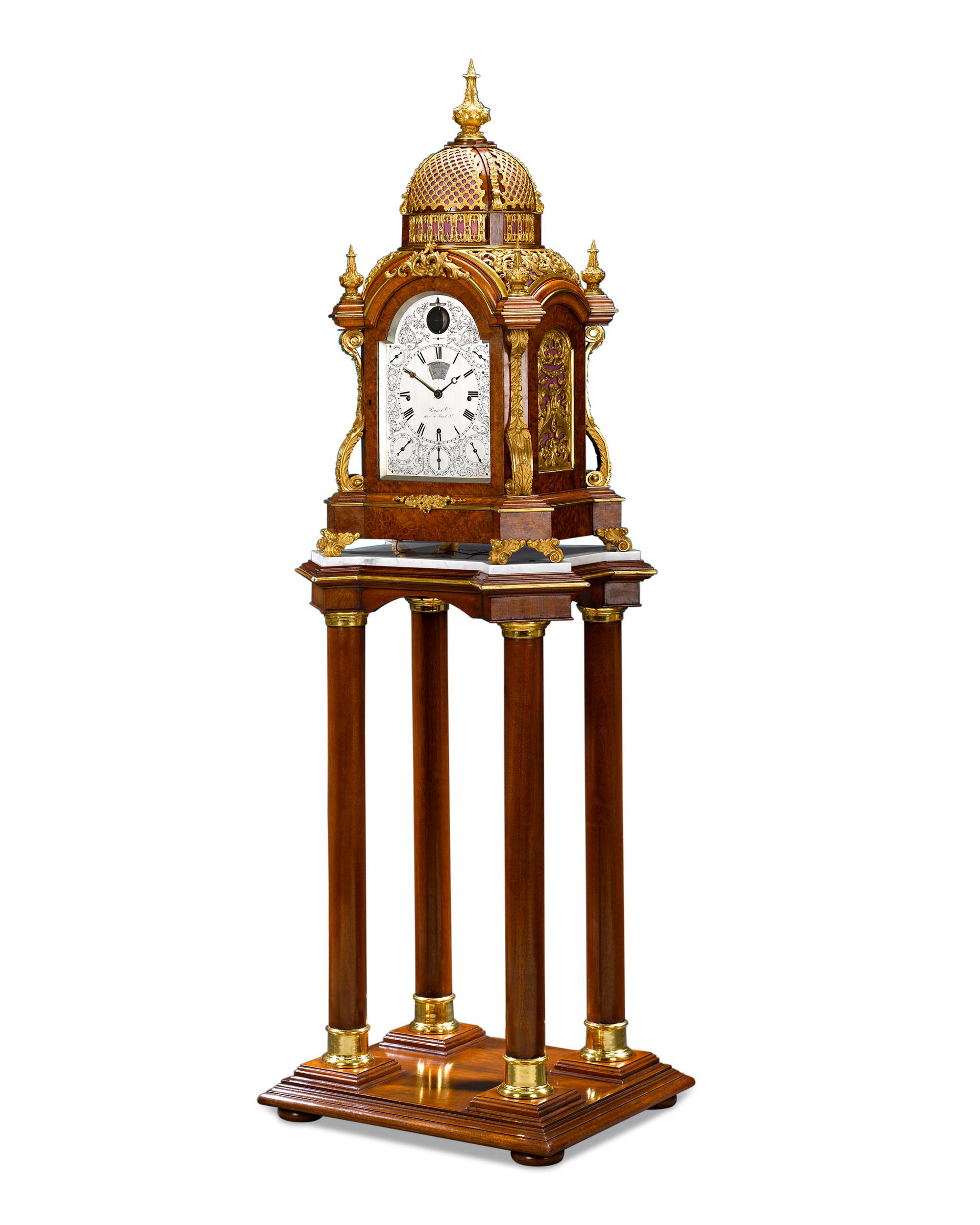 Silvered Turkish Sultan Multi-Dial Bracket Clock