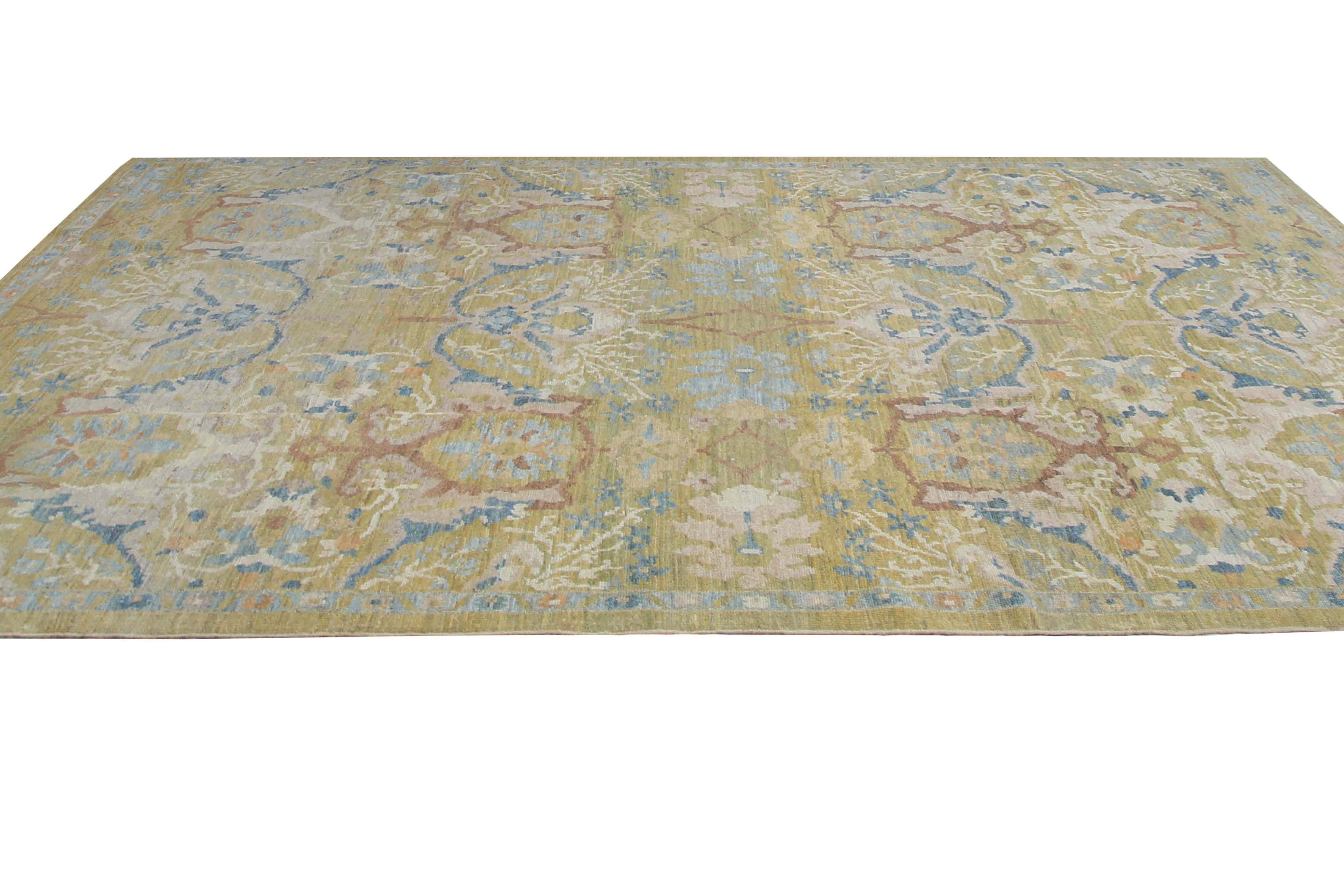 Türkische Sultanabad-Komposition mit übertriebenen Designelementen (Stammeskunst) im Angebot