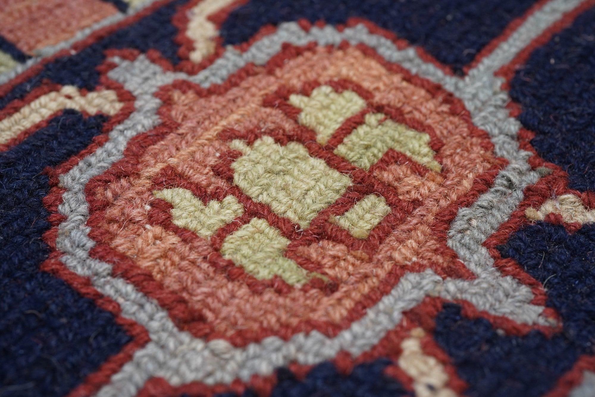 Türkischer Sumak Flachgewebe-Wollteppich 4'0