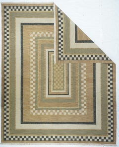 Alfombra de lana turca Sumak de tejido plano 8'0" x 10'0"