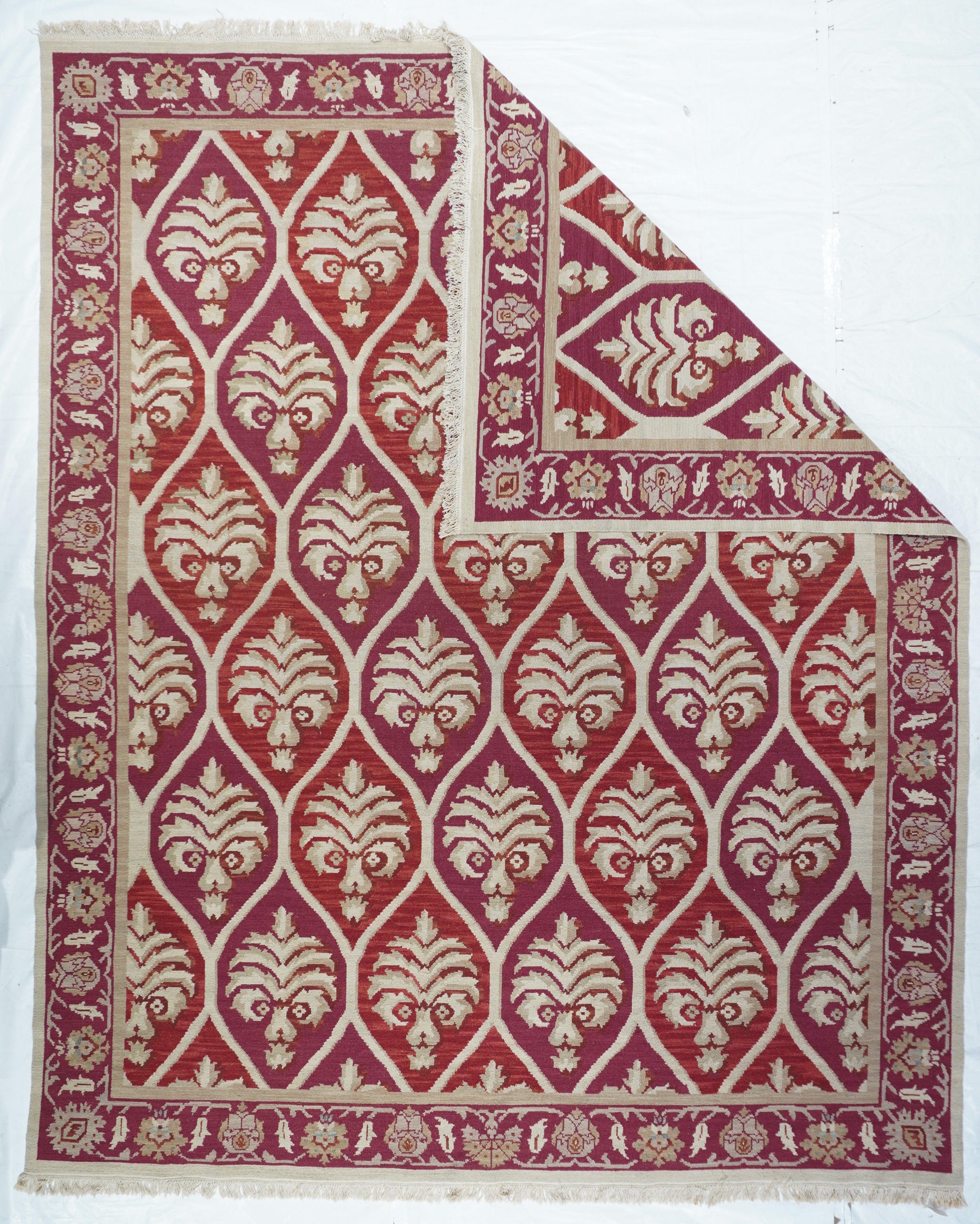 Türkischer Sumak Flachgewebe-Wollteppich 8'0