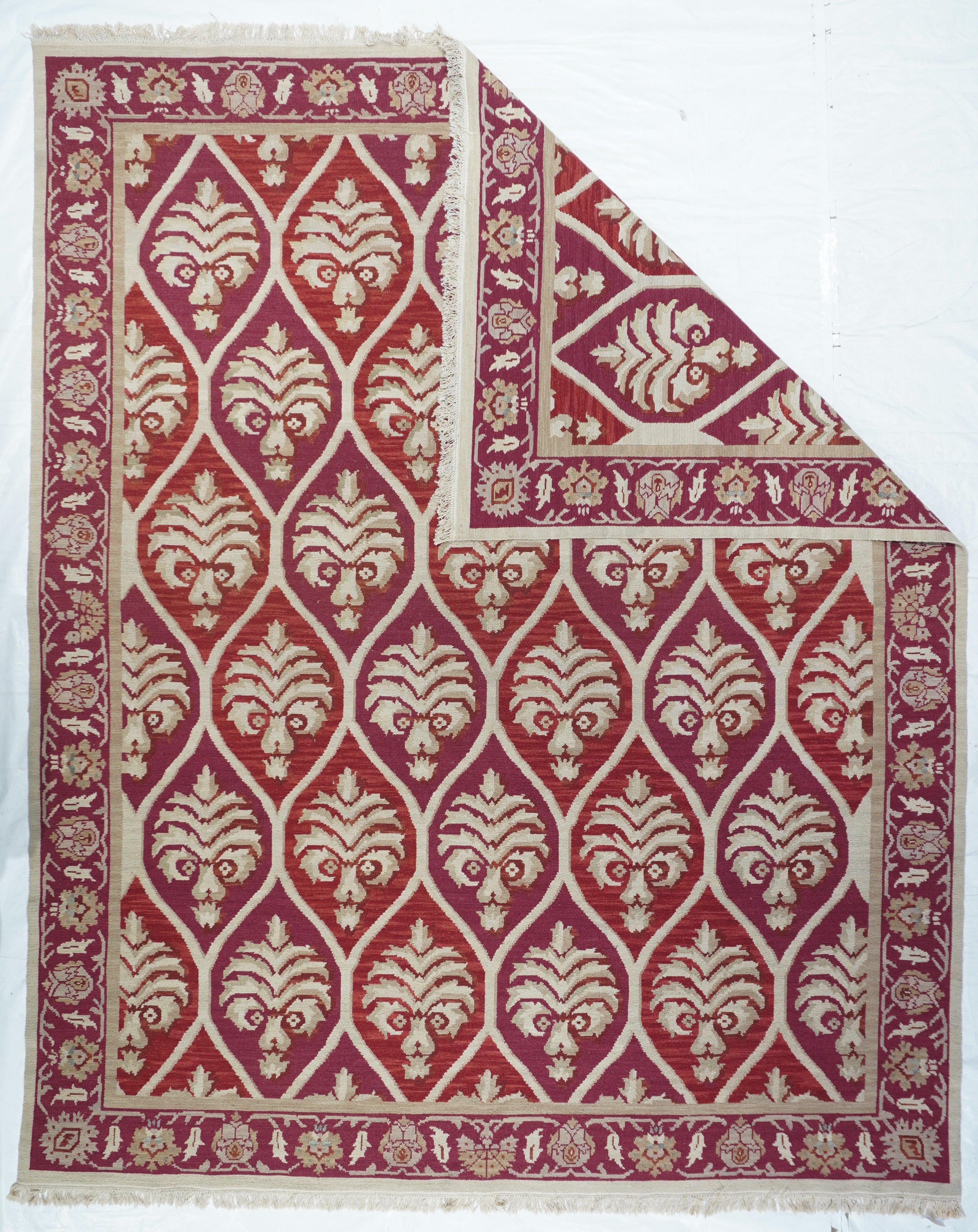 Türkischer Sumak Flachgewebe-Wollteppich 8'0