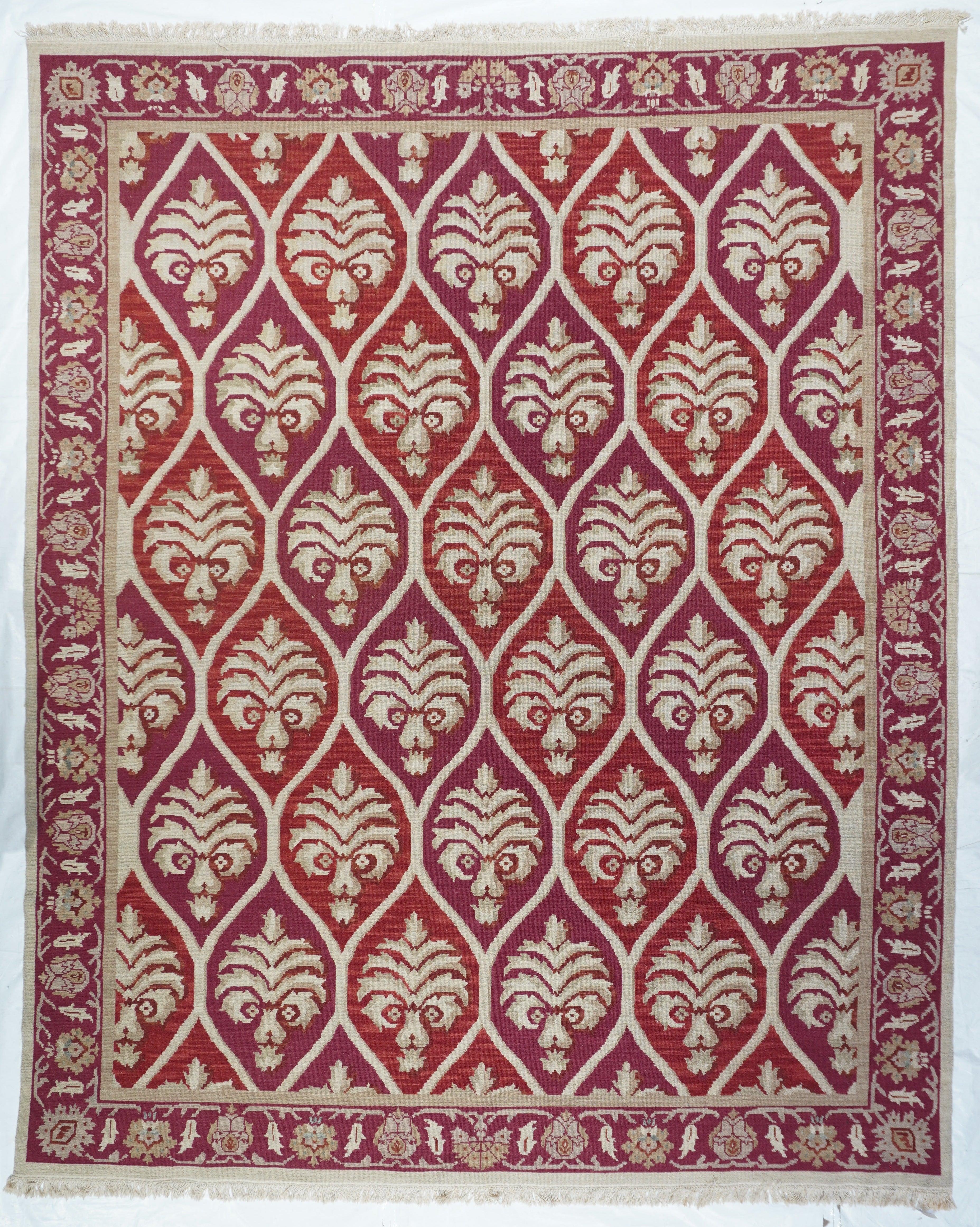 Türkischer Sumak Flachgewebe-Wollteppich 8'0