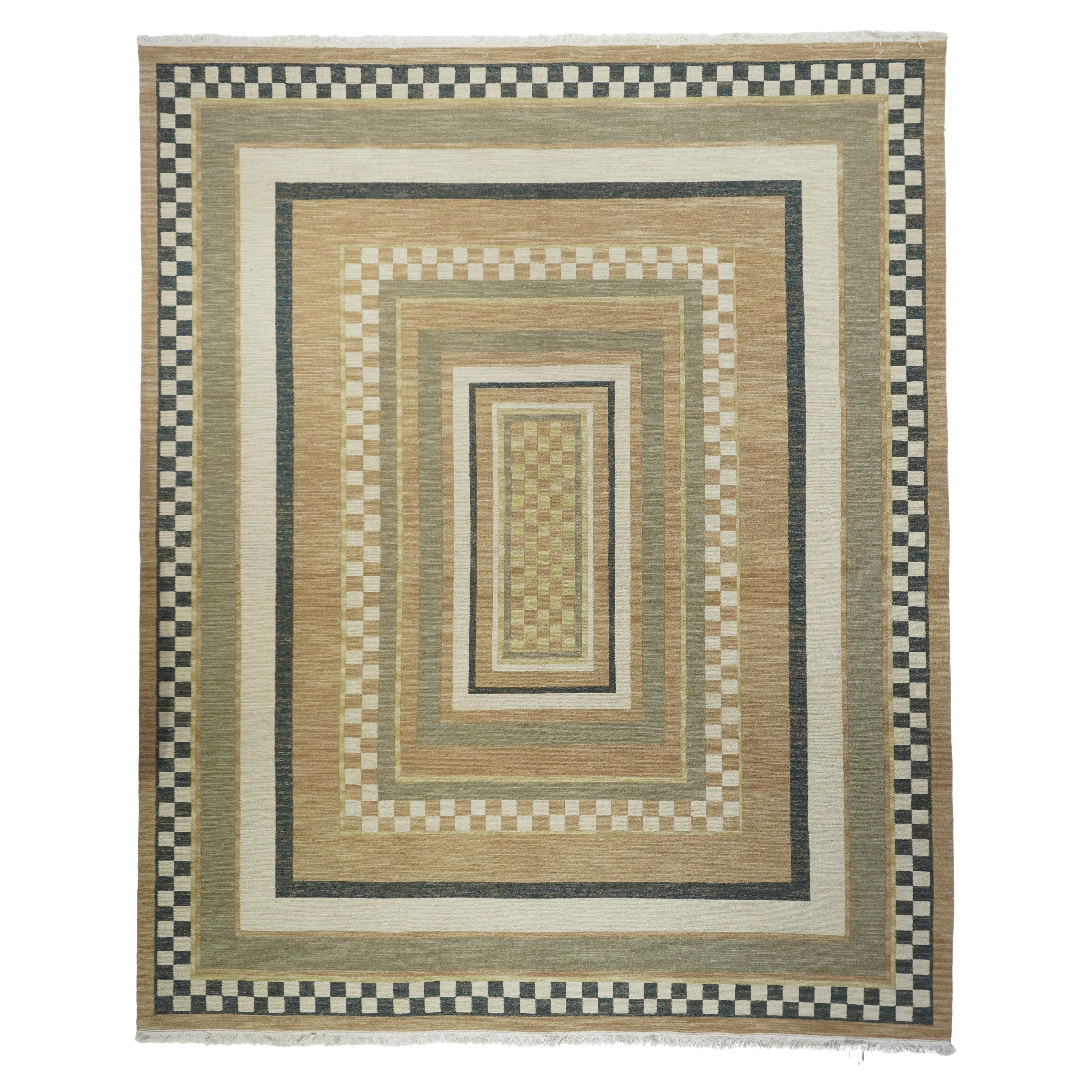 Alfombra de lana turca Sumak de tejido plano 8'0" x 10'0"