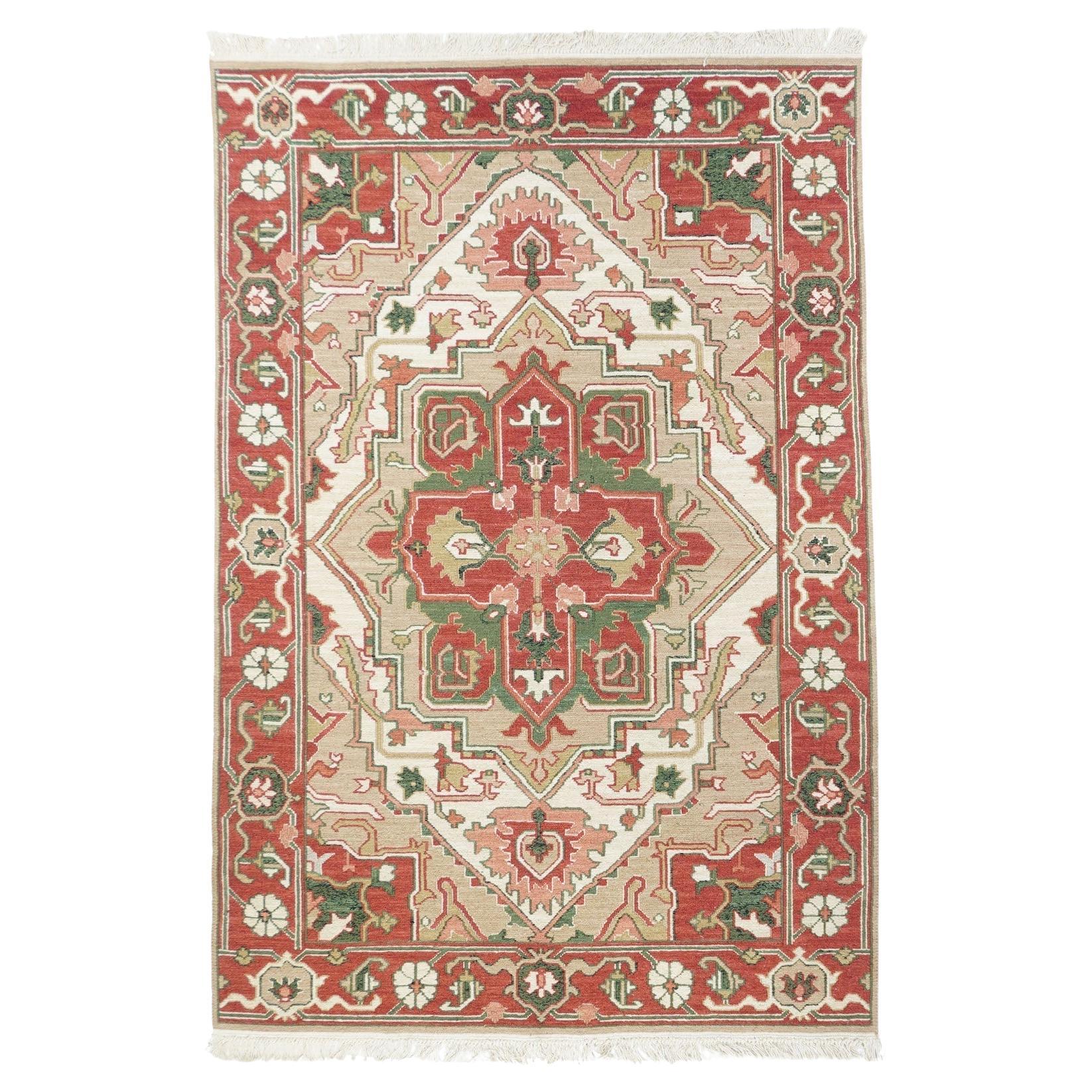 Türkischer Sumak-Teppich 4'1'' x 6'1''
