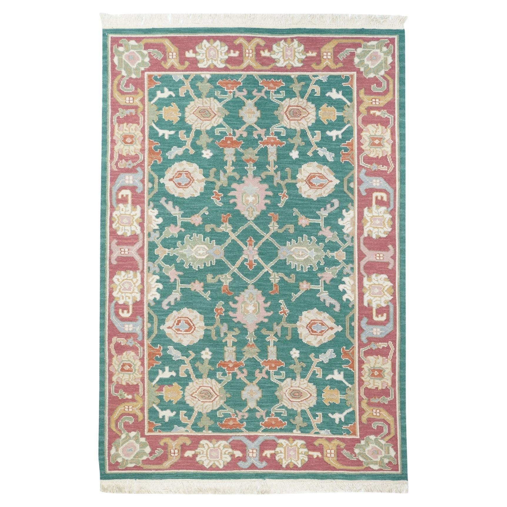 Türkischer Sumak-Teppich 4'1'' x 6'1''