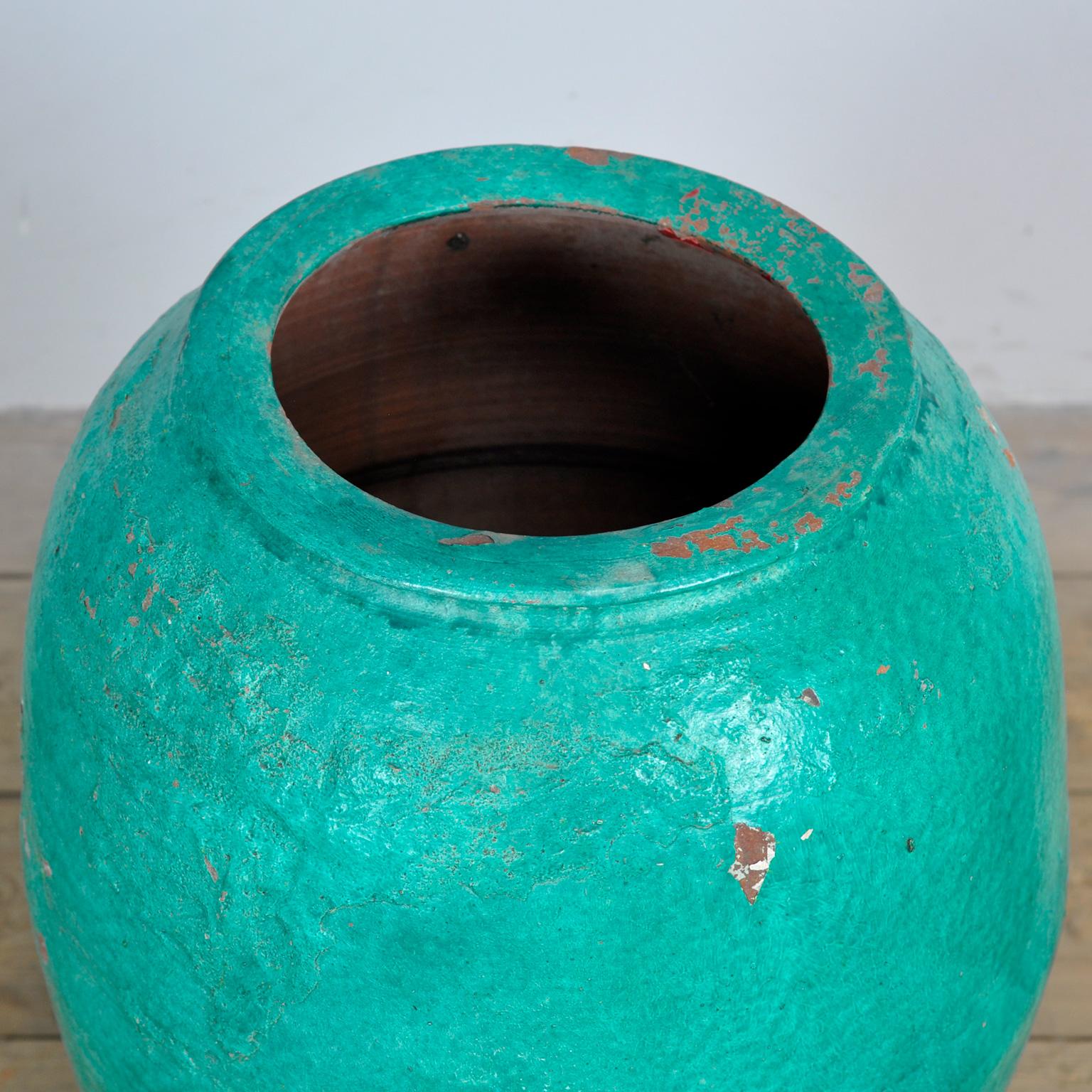 Late 20th Century Turkish Terracotta Olive Jar Or Garden Urn For Sale